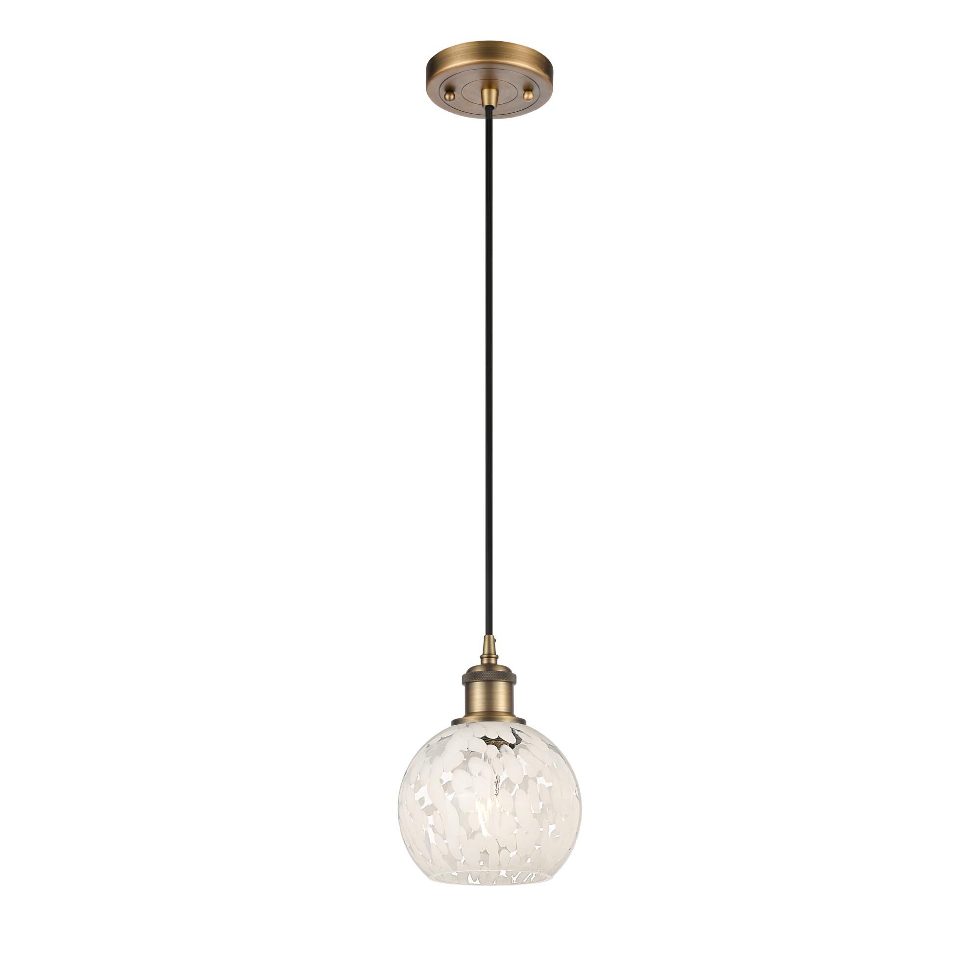 Bruno Marashlian White Mouchette 6 Inch Mini Pendant by Innovations Lighting