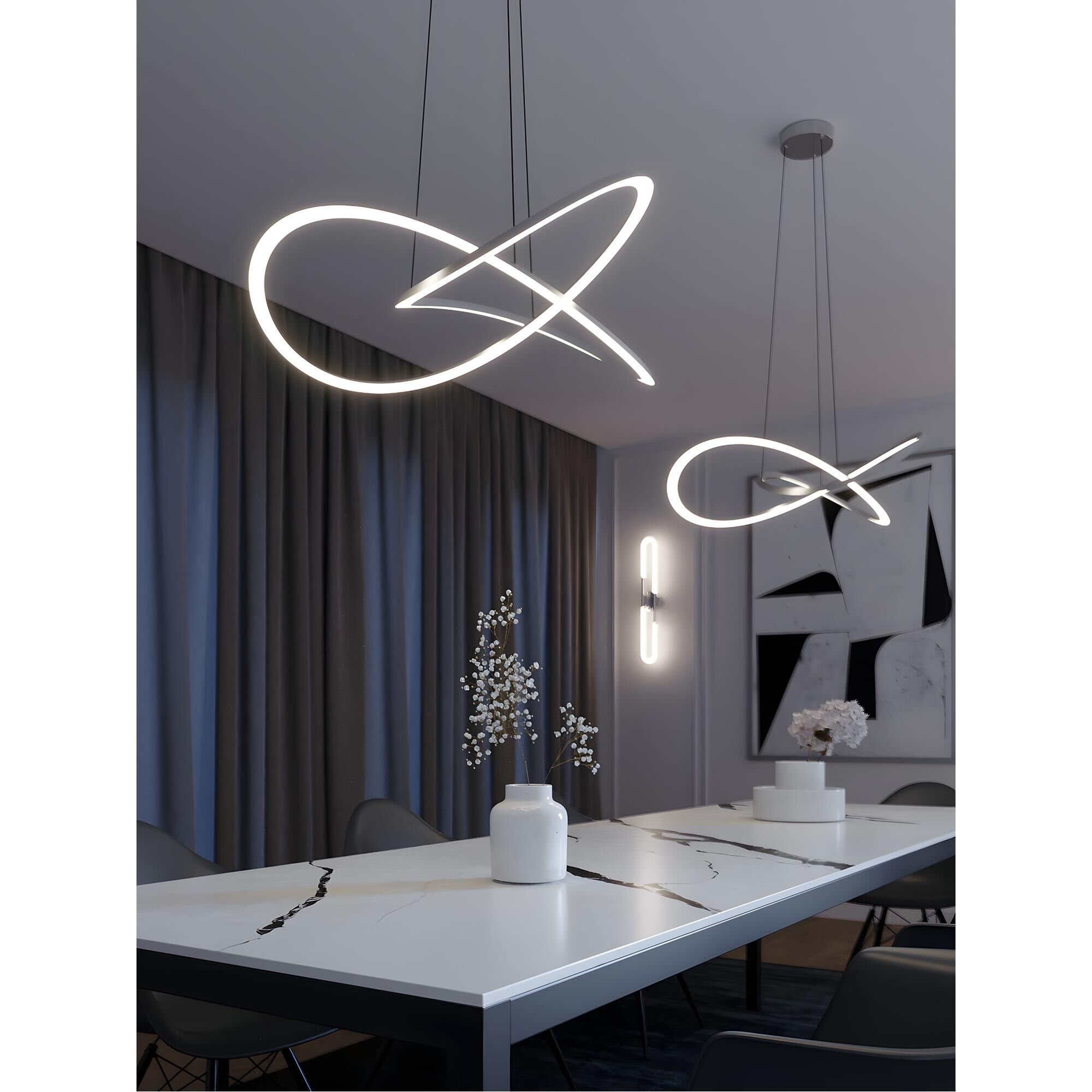 Shown in Satin Nickel finish and White Acrylic Diffuser glass