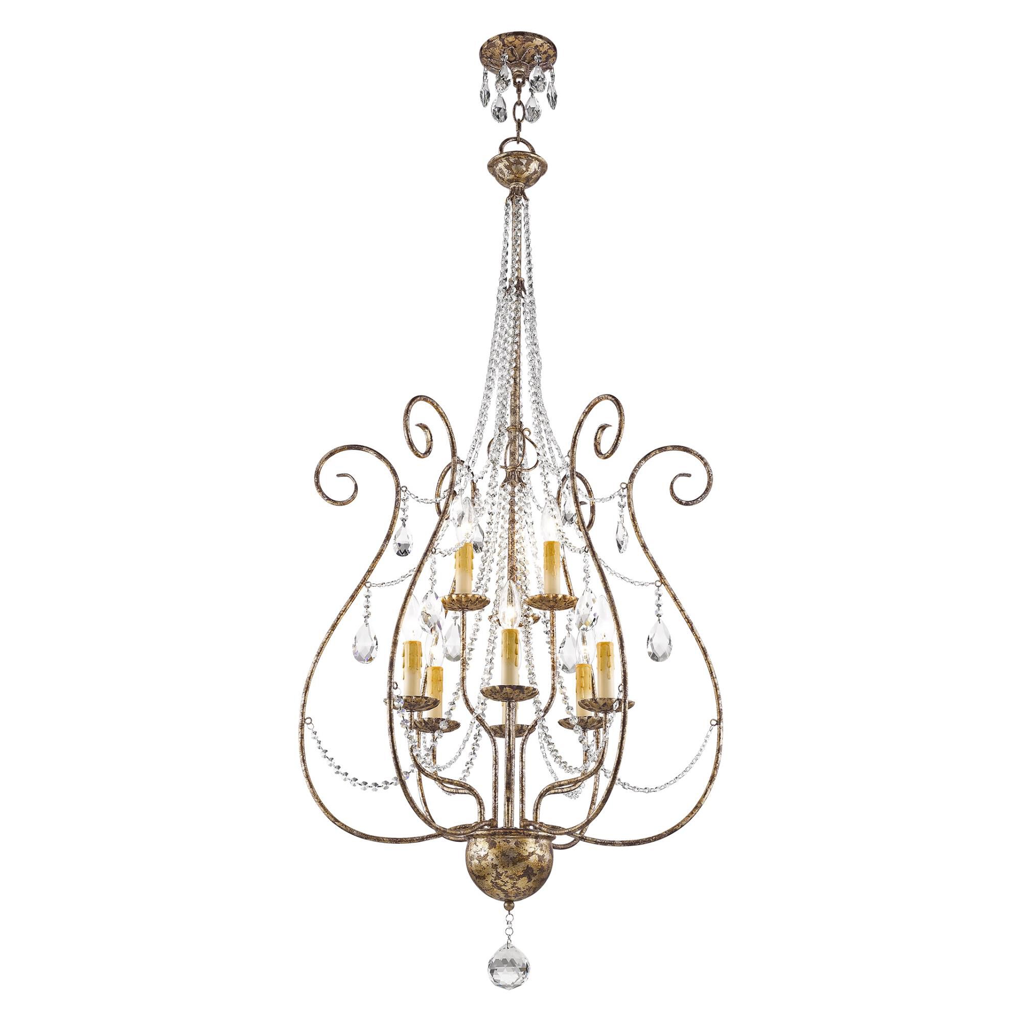Isabella 24 Inch 9 Light Chandelier by Livex Lighting