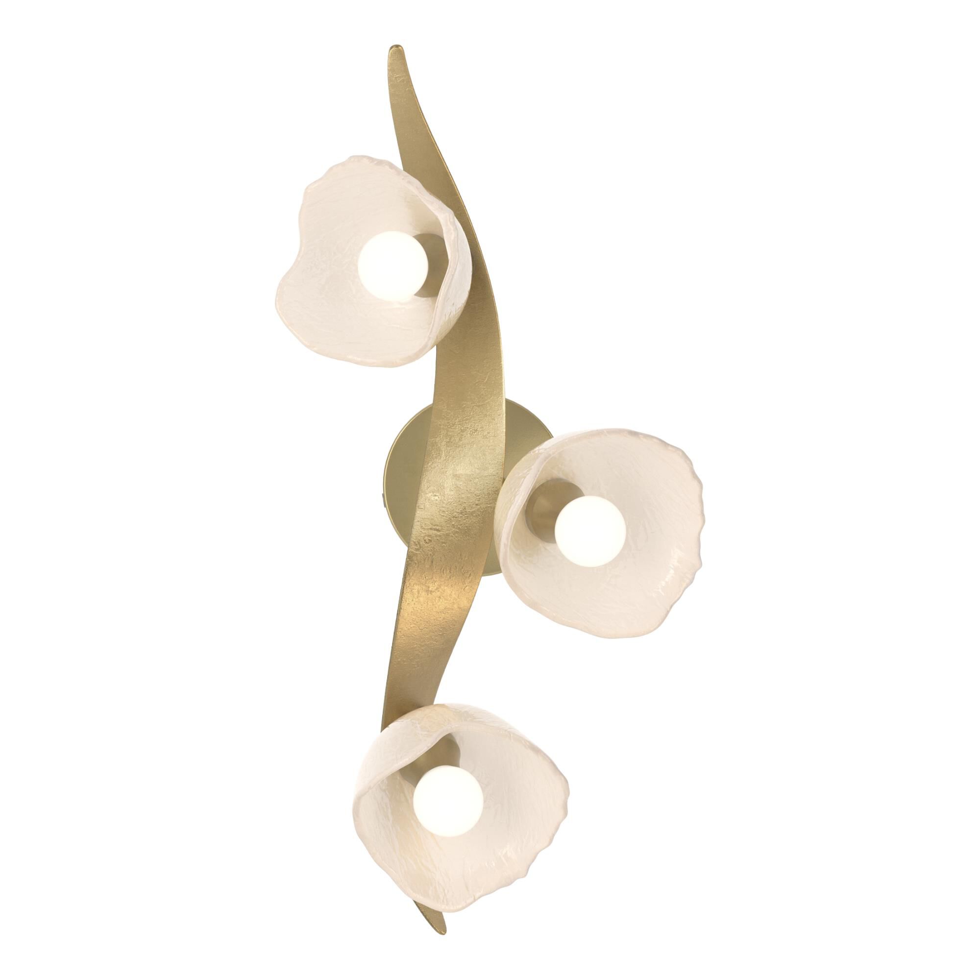 Shown in Modern Brass finish and Frosted glass