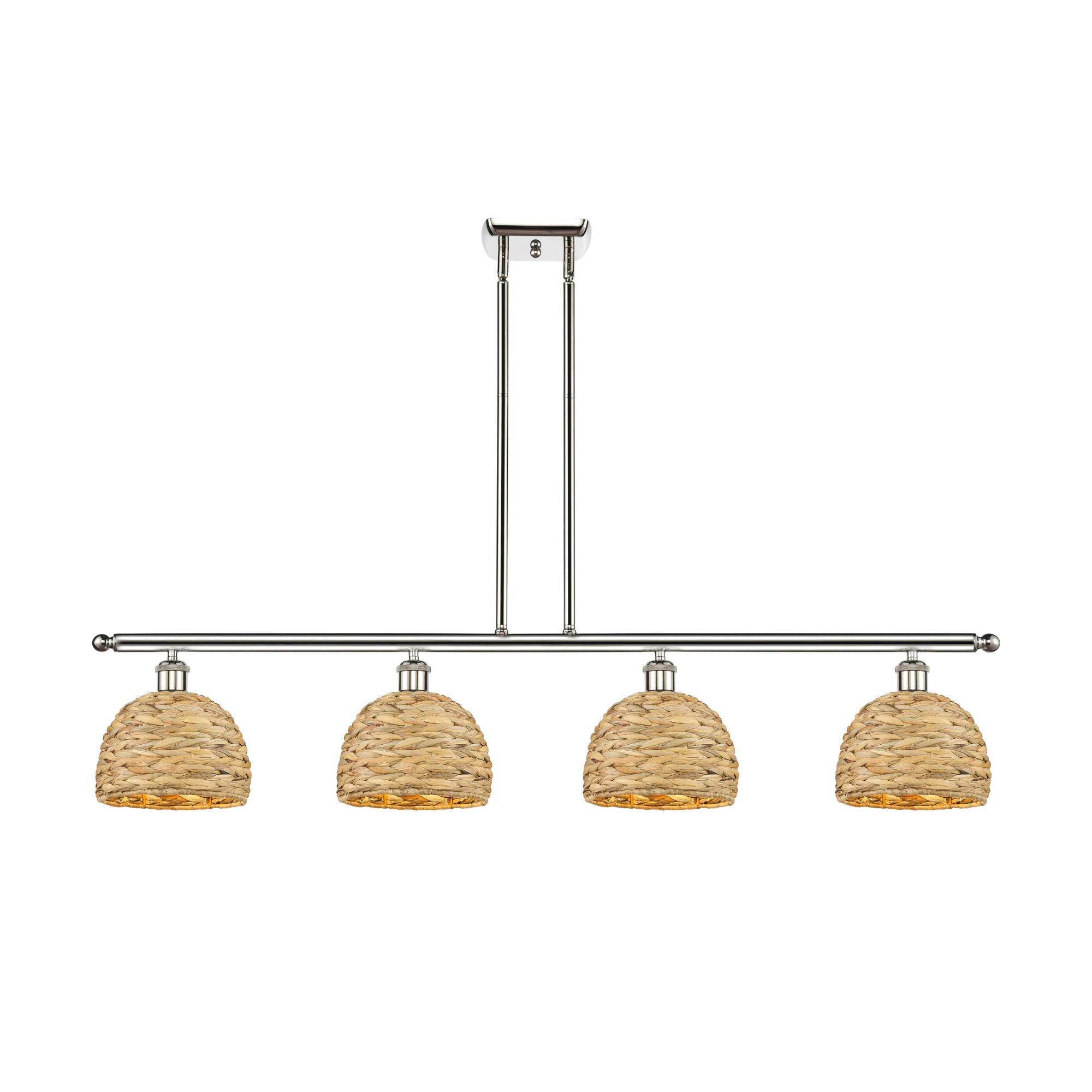 Bruno Marashlian Woven Rattan 48 Inch Linear Suspension Light by Innovations Lighting