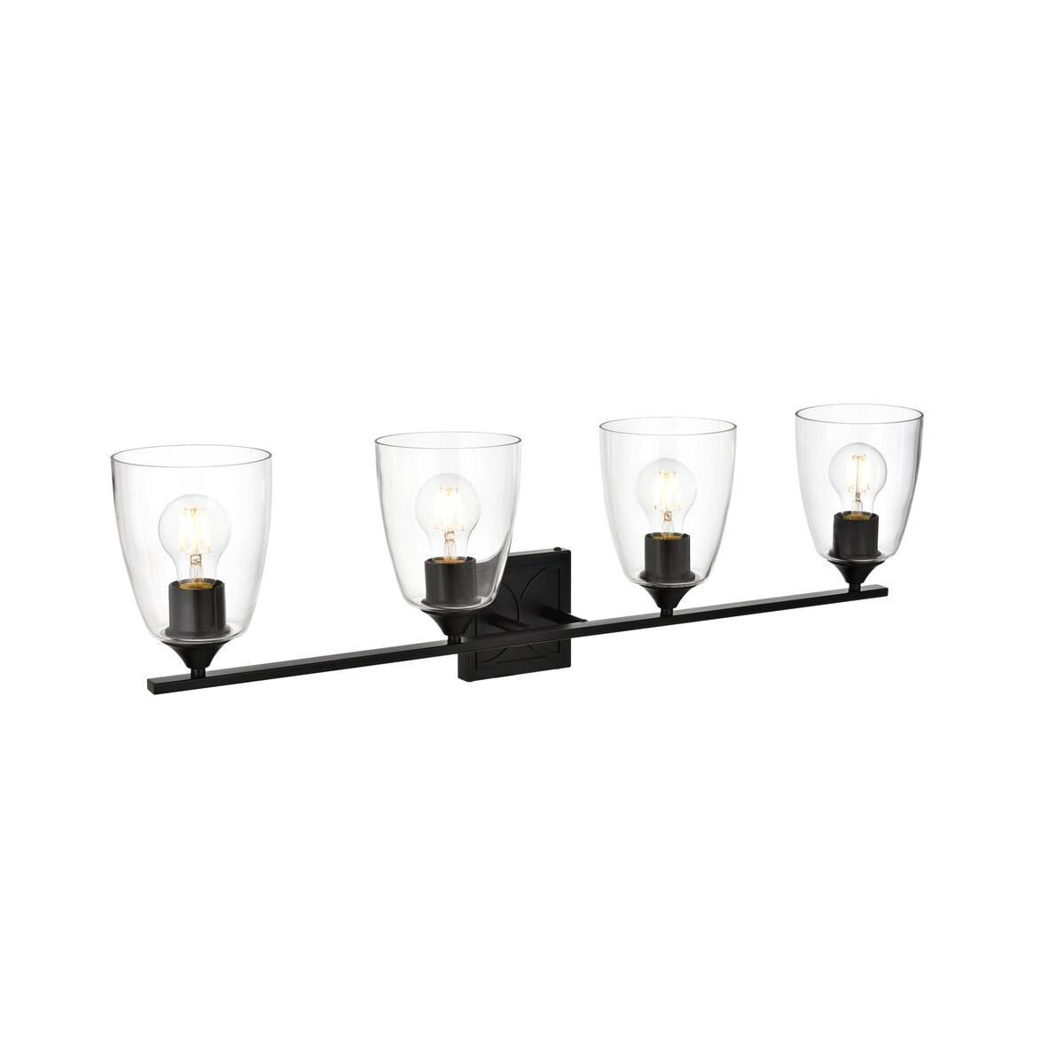 Shown in Black  finish and Clear glass