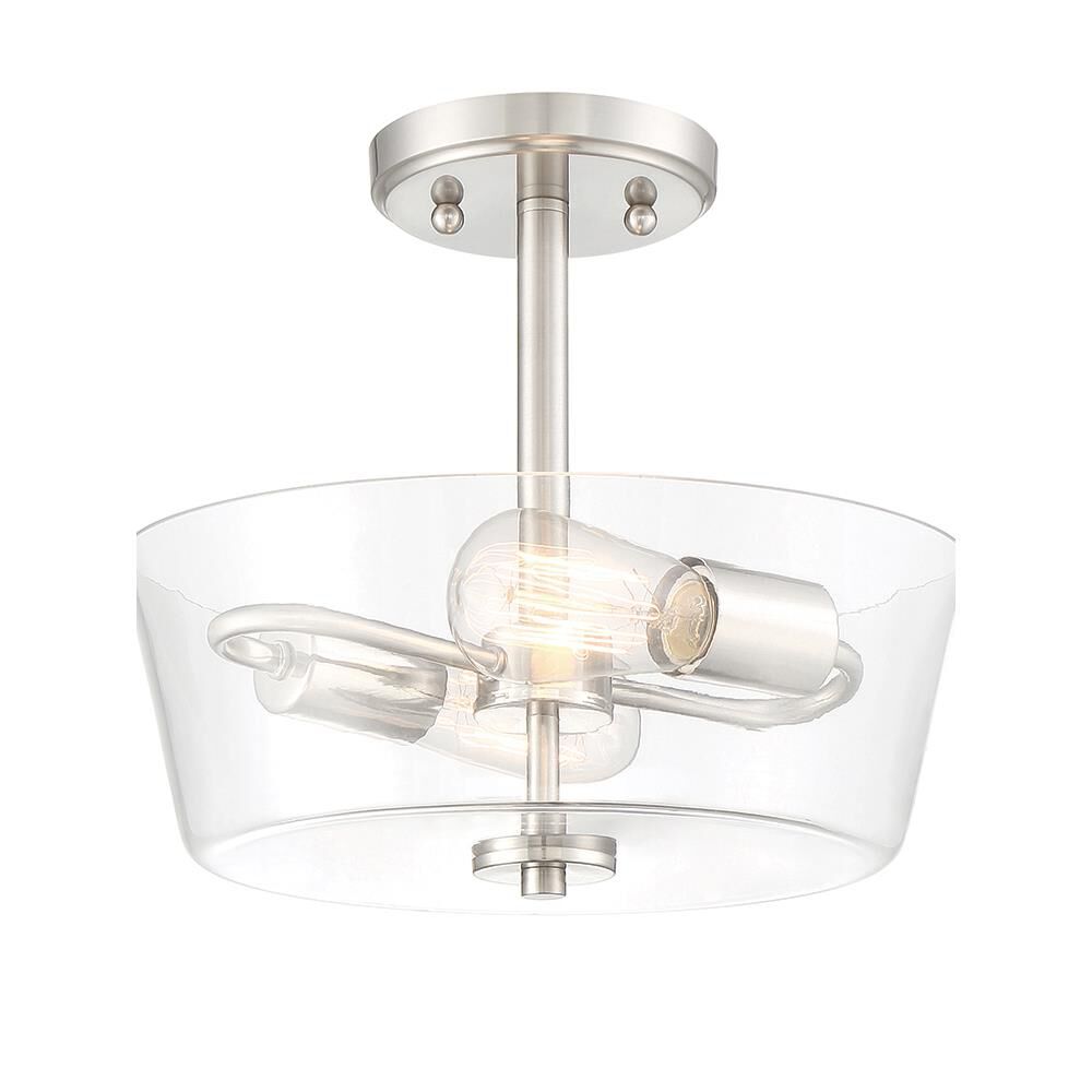 Shown in Satin Platinum finish and Clear glass and Clear Glass shade
