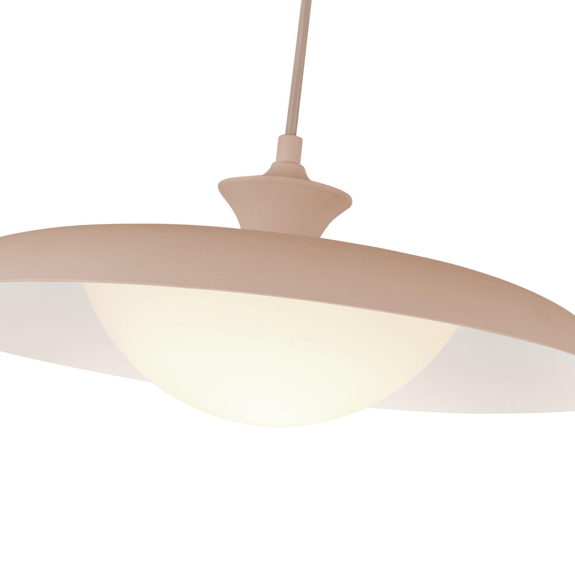 Shown in Peach finish and Opal glass