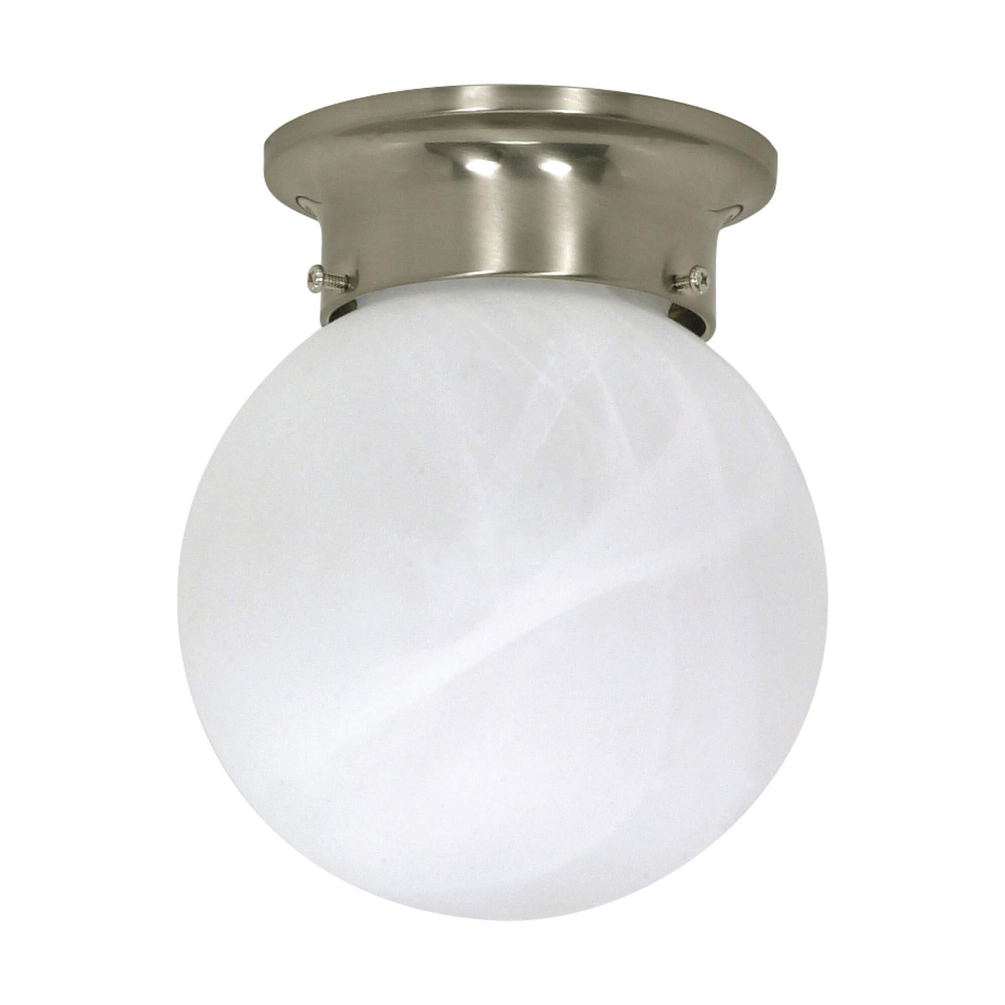 Alabaster Ball 6 Inch 1 Light Flush Mount by Nuvo Lighting