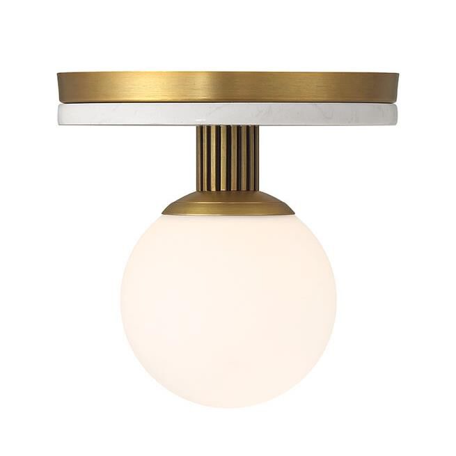 Shown in Antique Brass finish and Opal Etched glass