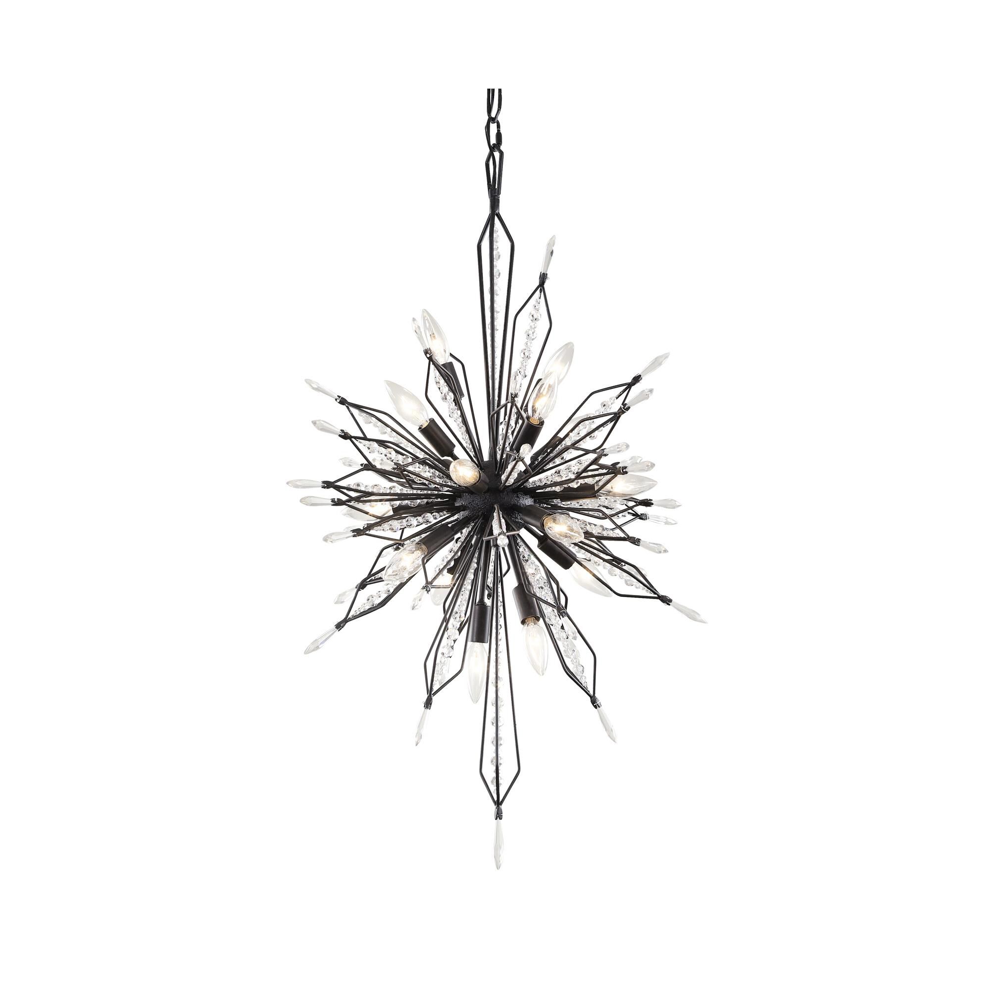 Shown in Carbon finish and Premium - Clear crystal
