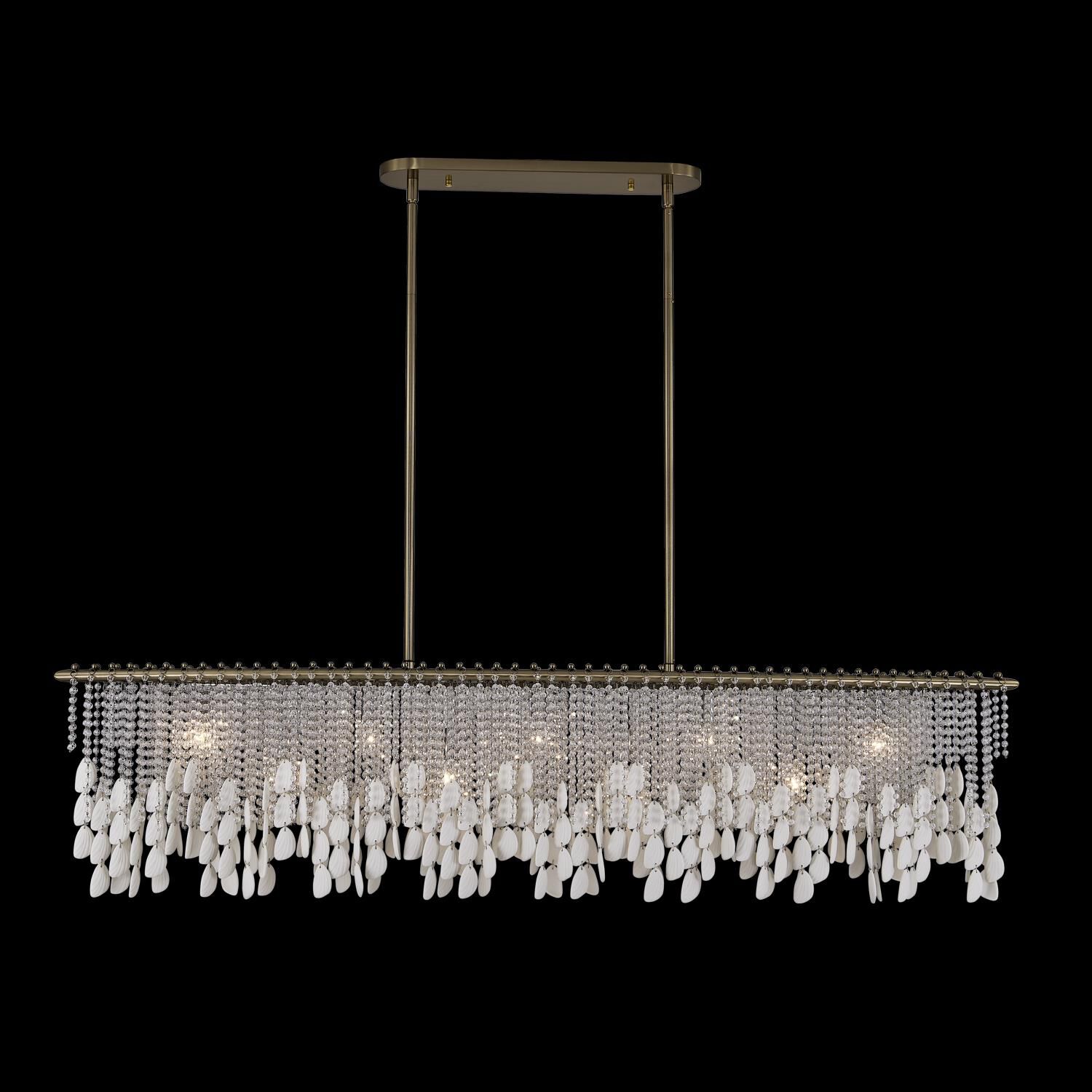 Shown in Brushed Champagne Gold finish and Clear crystal