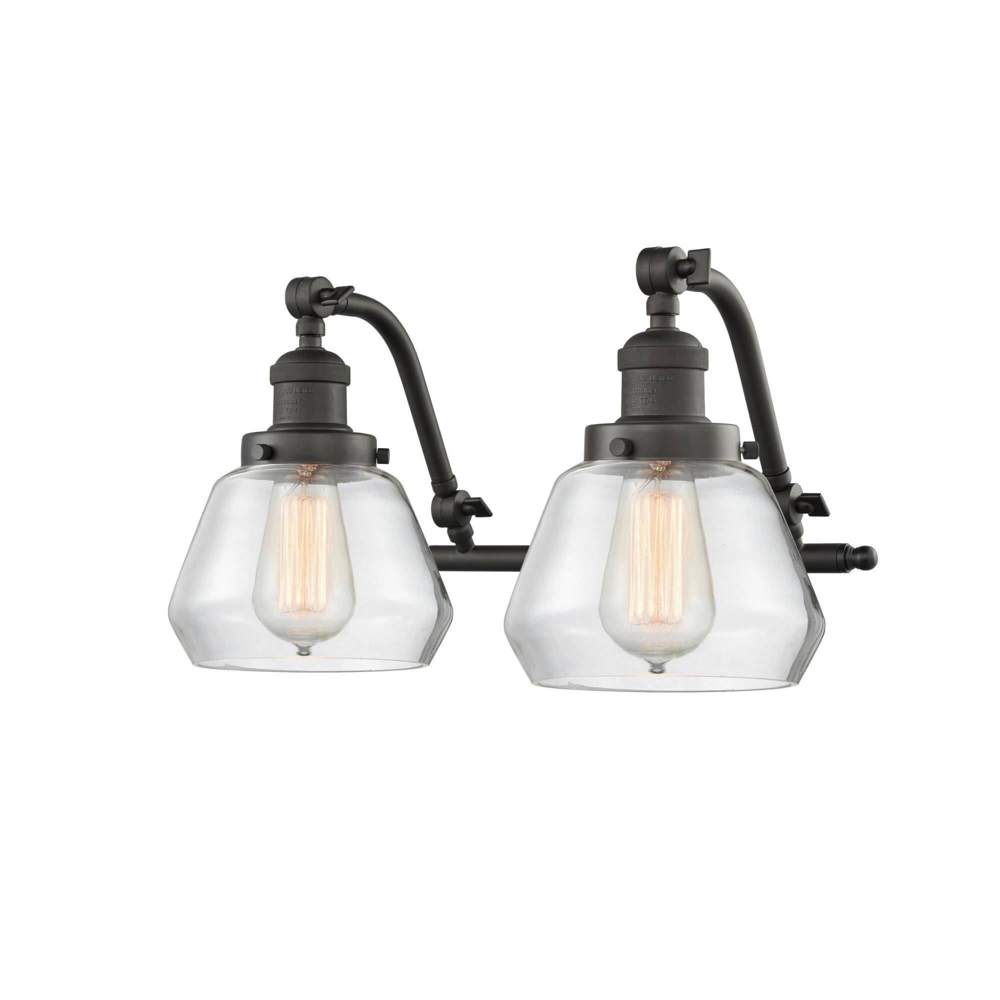 Shown in Oil Rubbed Bronze finish and Clear glass