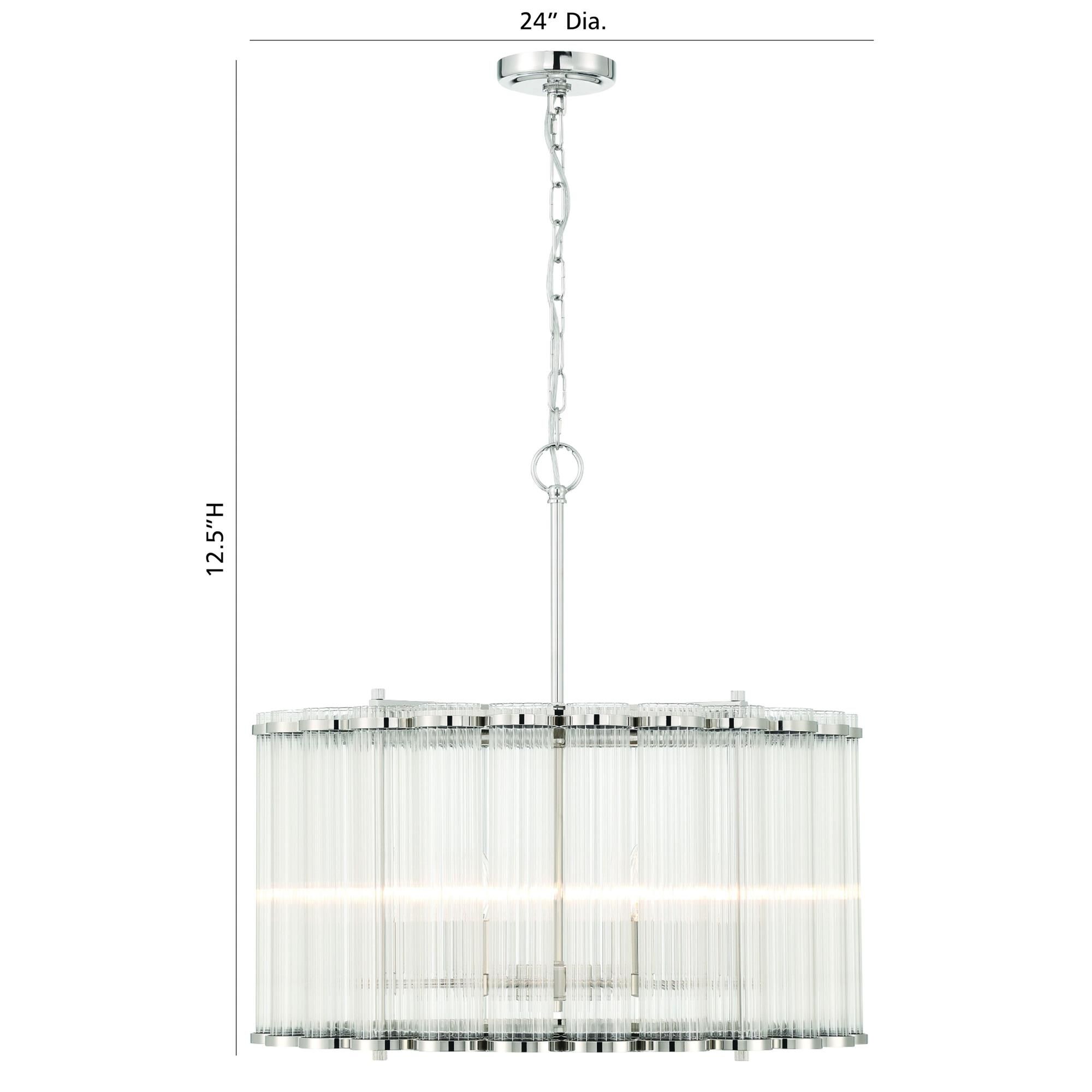 Shown in Nickel finish and Clear  glass