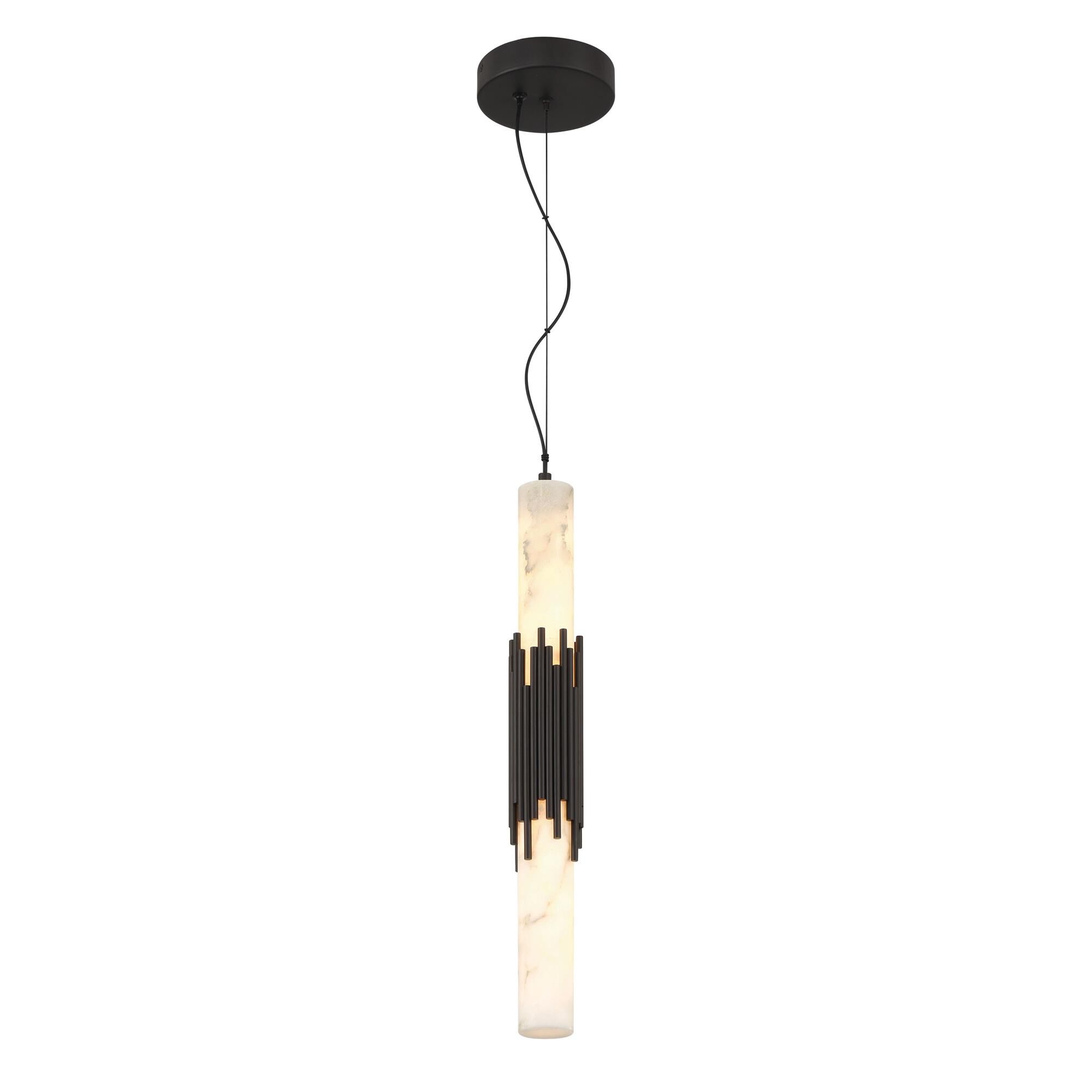 Shown in Urban Bronze finish and Alabaster glass