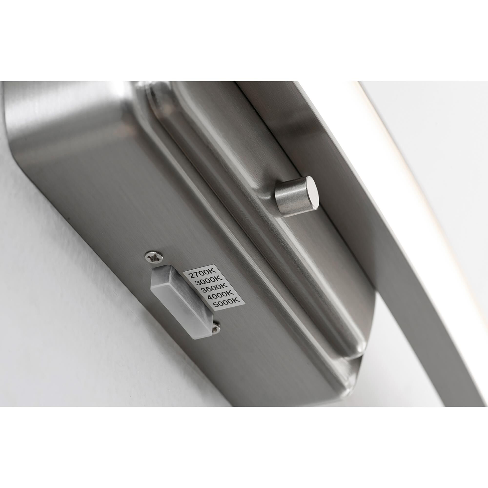 Shown in Brushed Nickel finish and Frosted glass