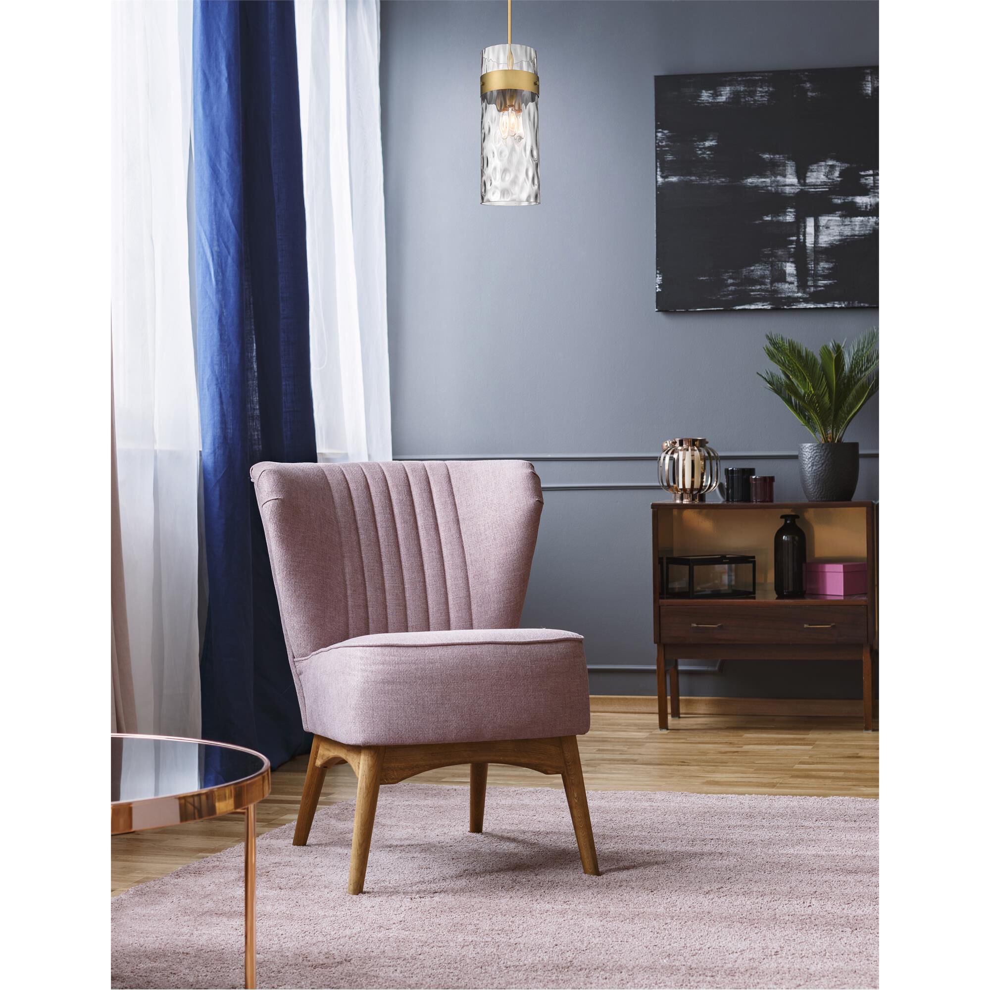 Shown in Rubbed Brass finish and Clear glass and No Shade shade