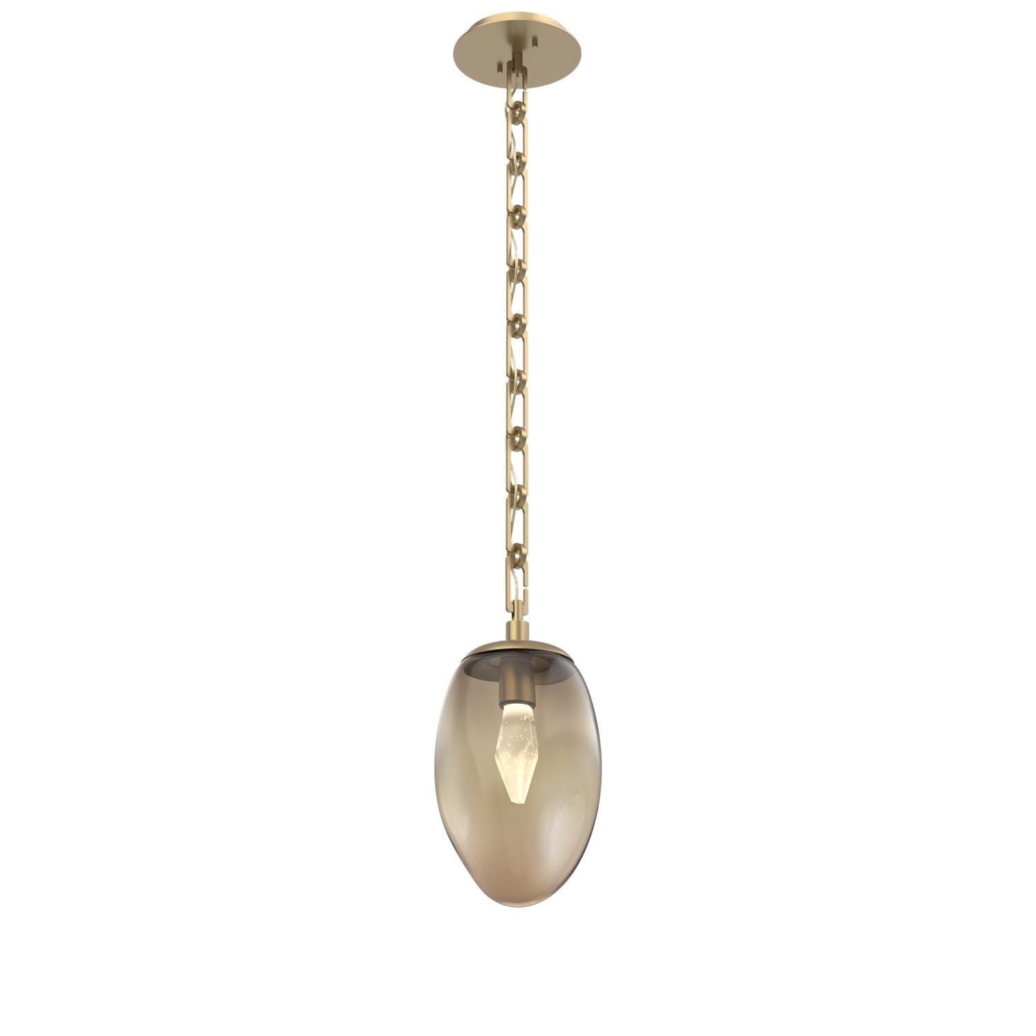 Shown in Gilded Brass finish and Bronze with Large Crystal glass