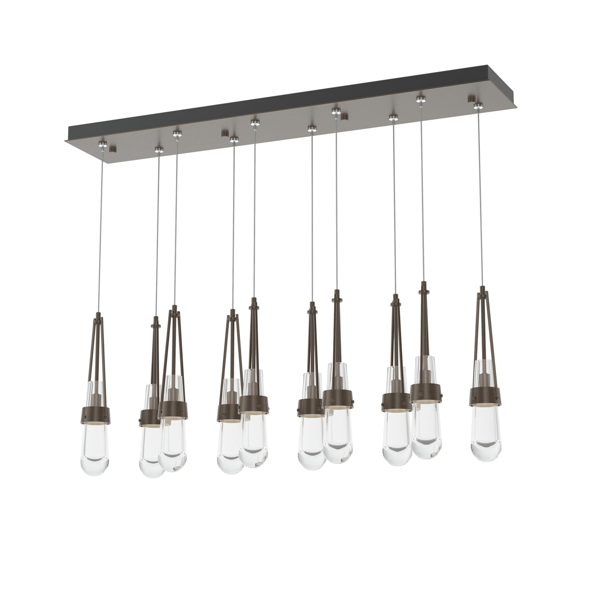 Shown in Bronze finish and Clear glass