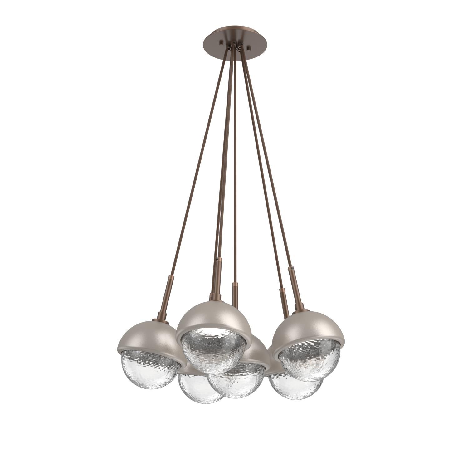 Levi Wilson Cabochon 19 Inch Multi Pendant Light by Hammerton Studio
