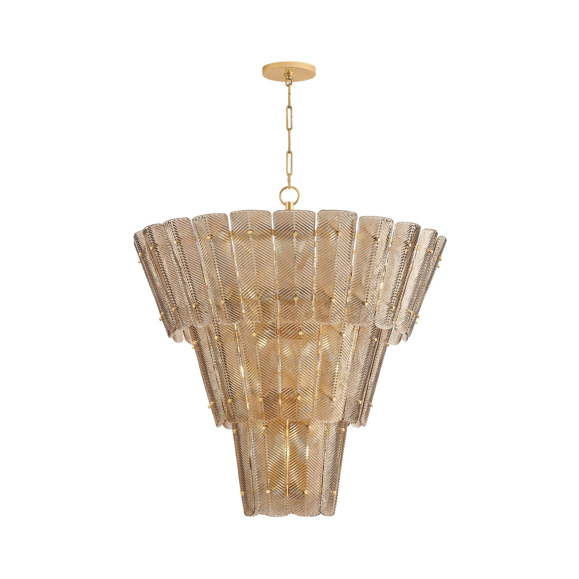 Shown in Vintage Gold Leaf finish and Light Bronze shade