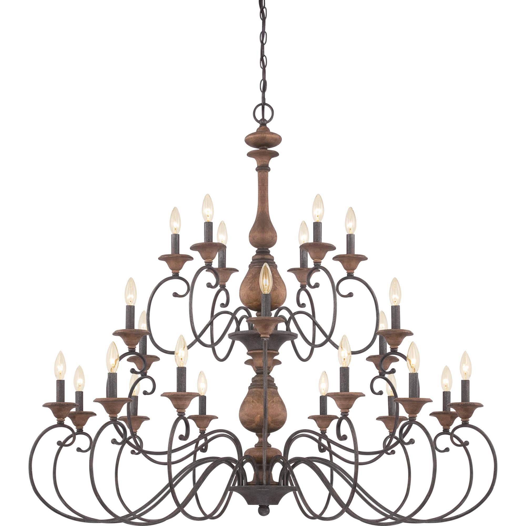 Shown in Rustic Black finish and Tiffany glass