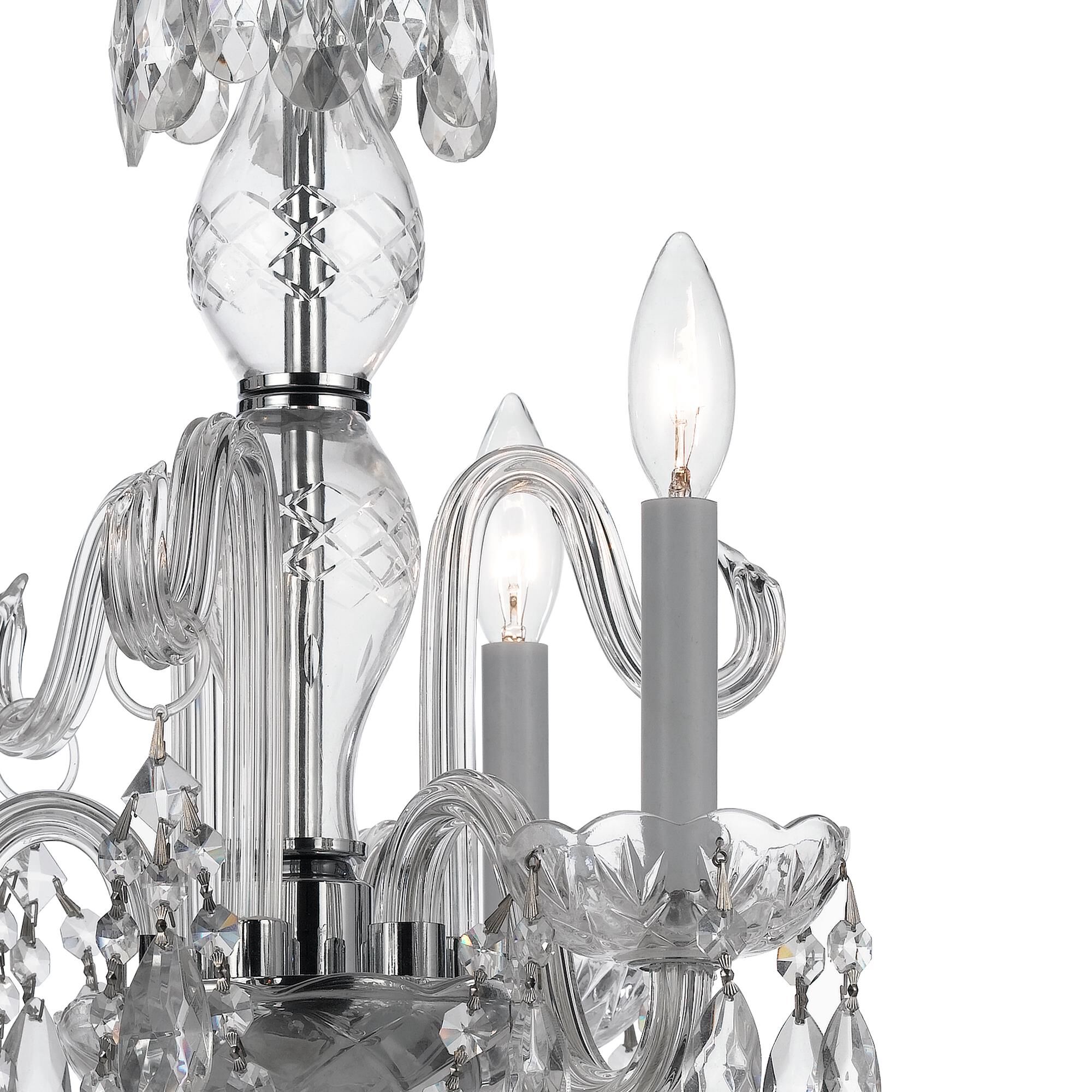 Traditional Crystal 16 Inch 3 Light Mini Chandelier by Crystorama