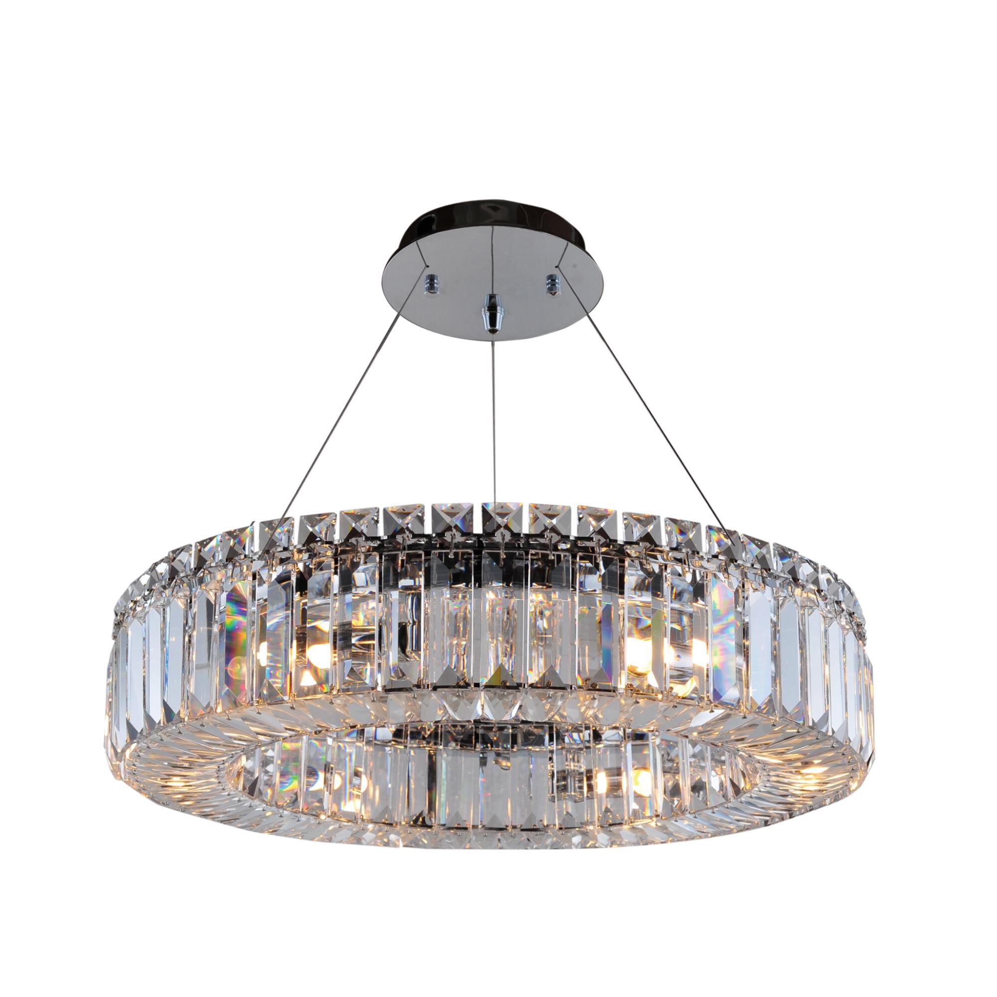 Shown in Chrome finish and Firenze Clear crystal