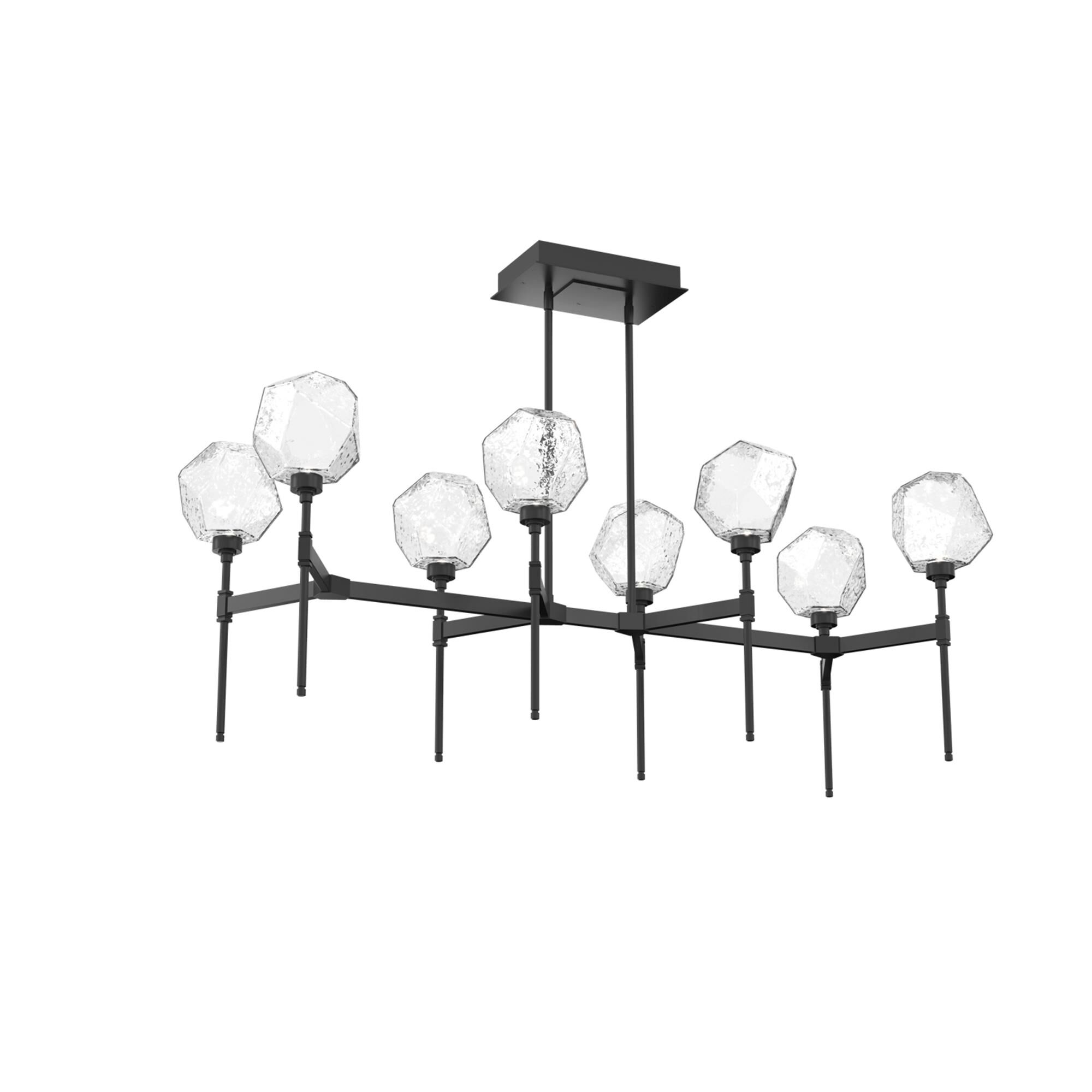 Shown in Matte Black finish and Clear glass