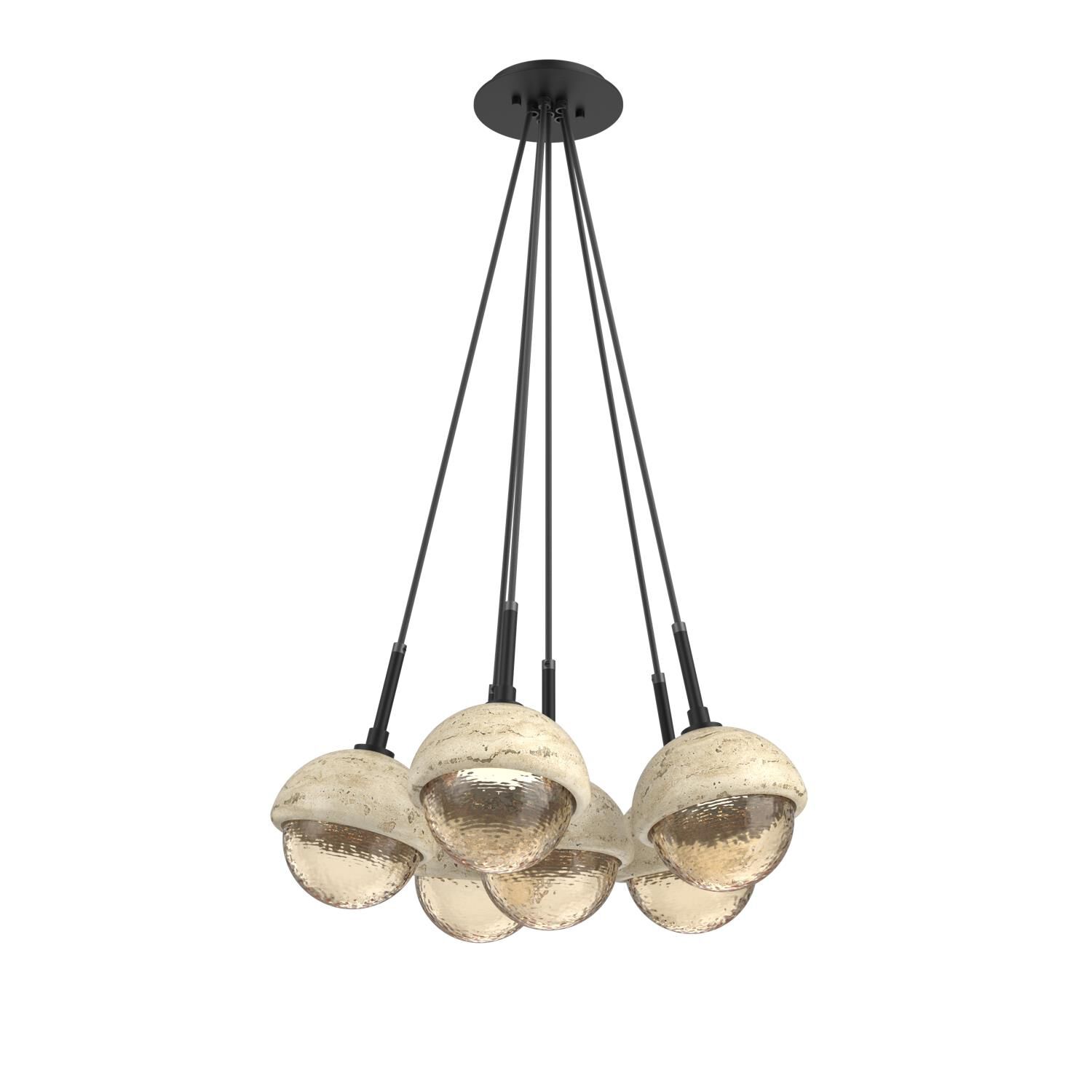 Levi Wilson Cabochon 19 Inch Multi Pendant Light by Hammerton Studio