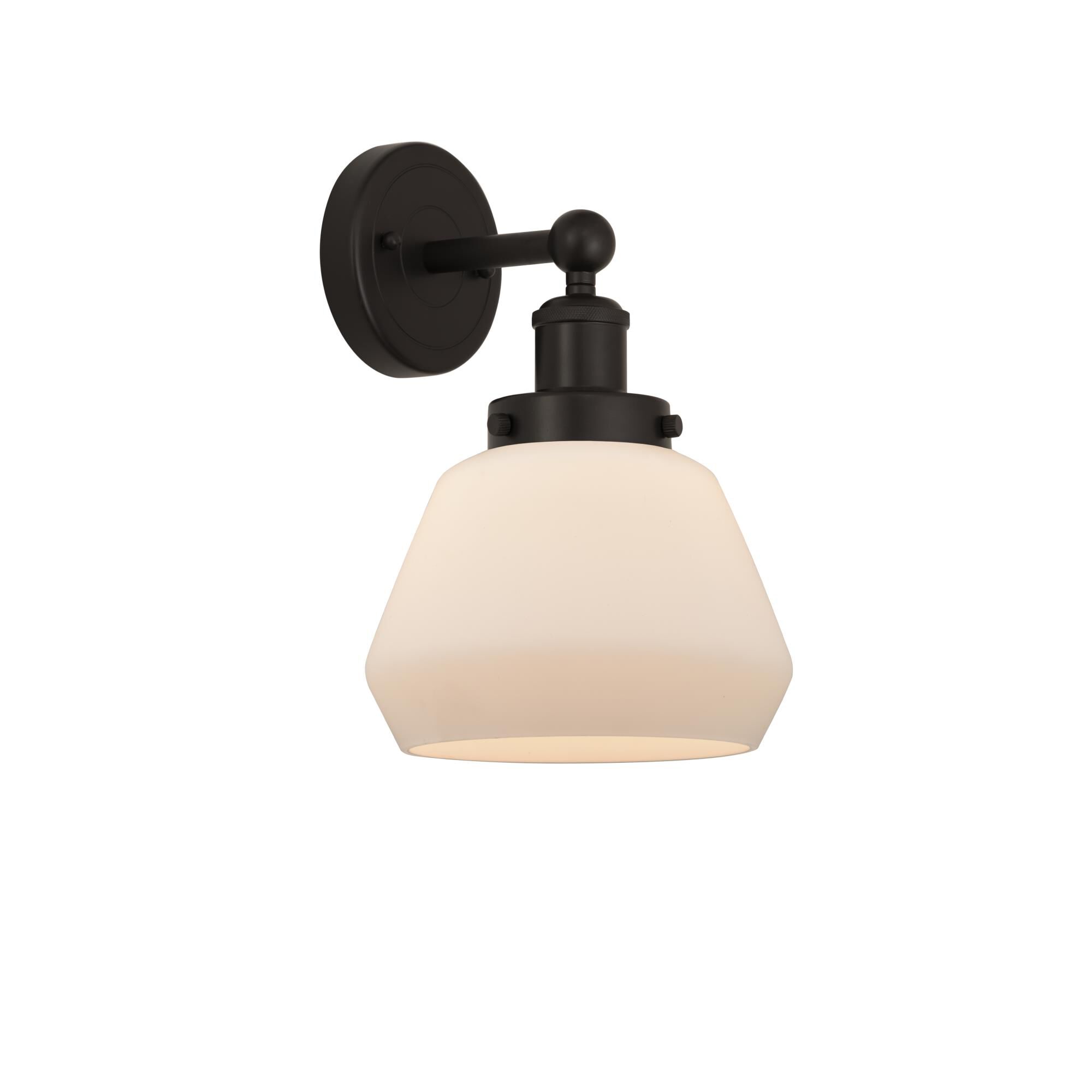 Shown in Oil Rubbed Bronze, Matte White finish and Matte White glass and Matte White Glass shade