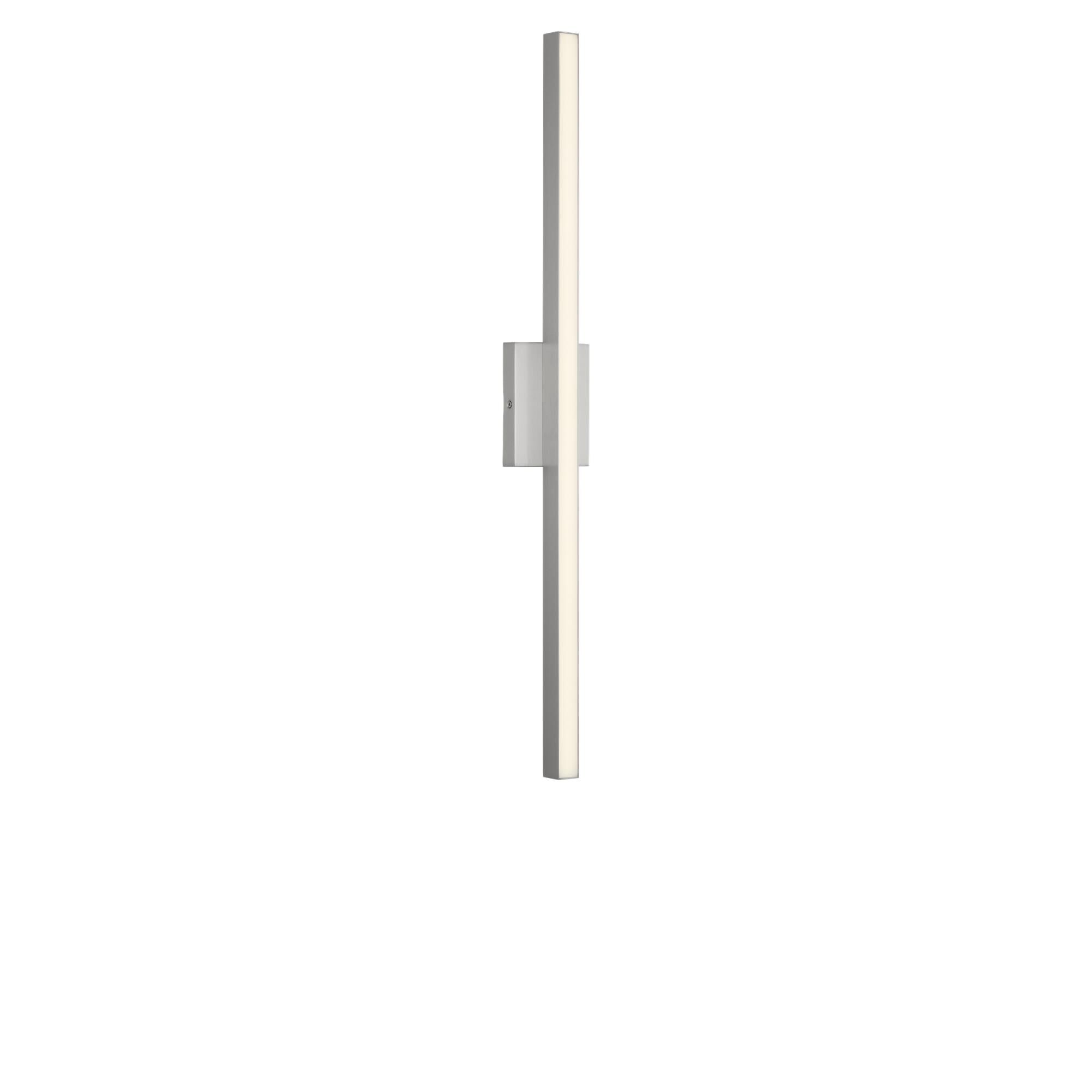 Shown in Brushed Nickel finish and White Polycarbonate shade