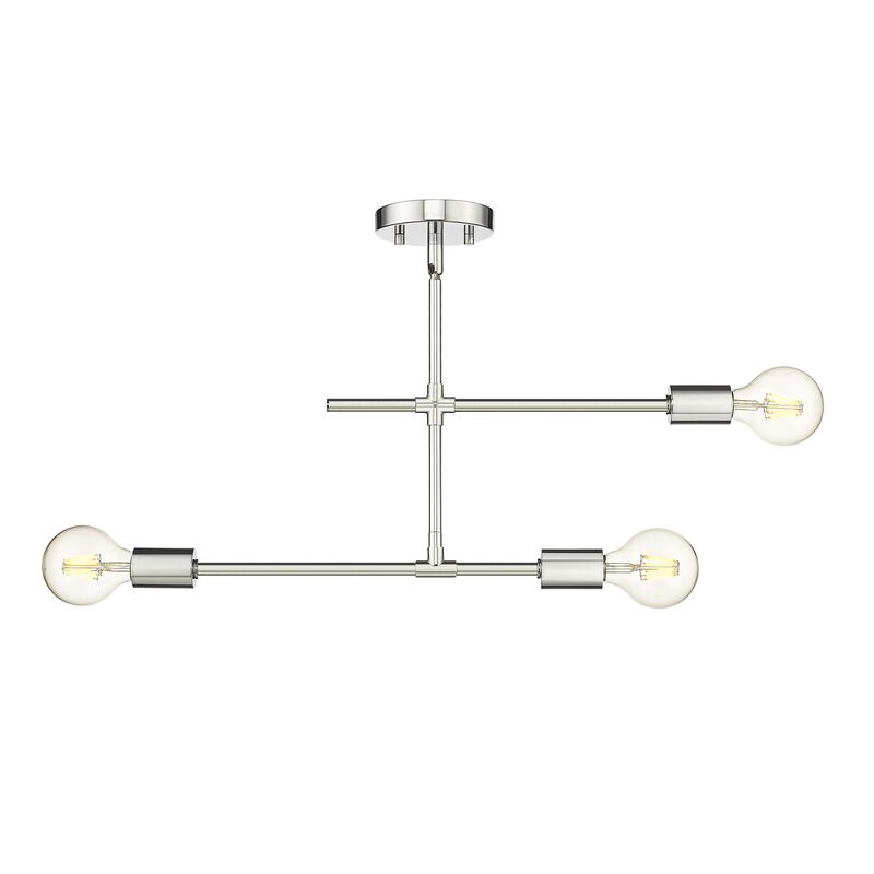 Modernist 23 Inch 3 Light Semi Flush Mount by Z-Lite
