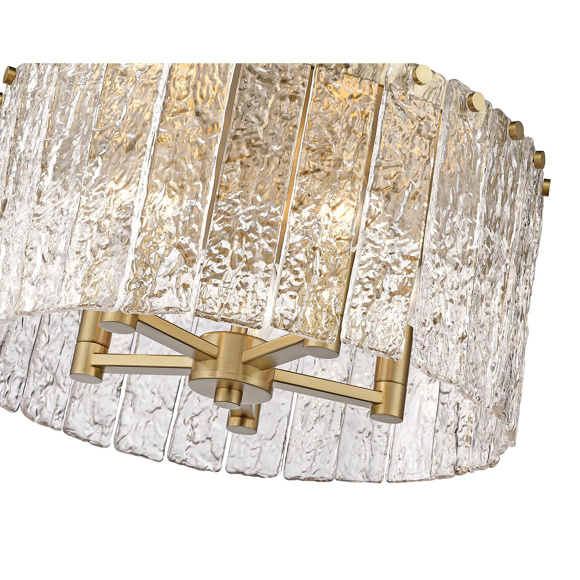 Shown in Modern Gold finish and Clear glass
