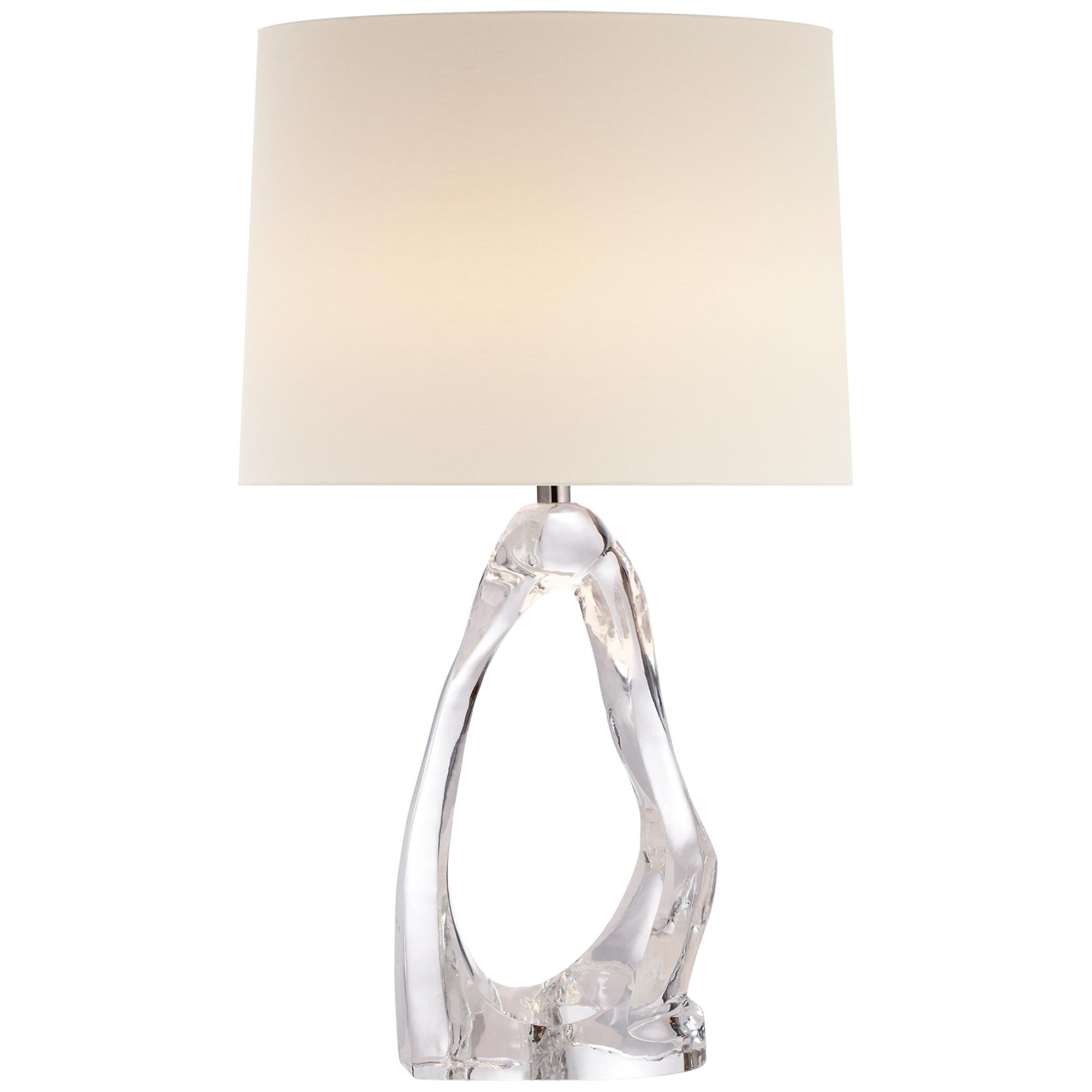 Shown in Clear Glass finish and Linen shade