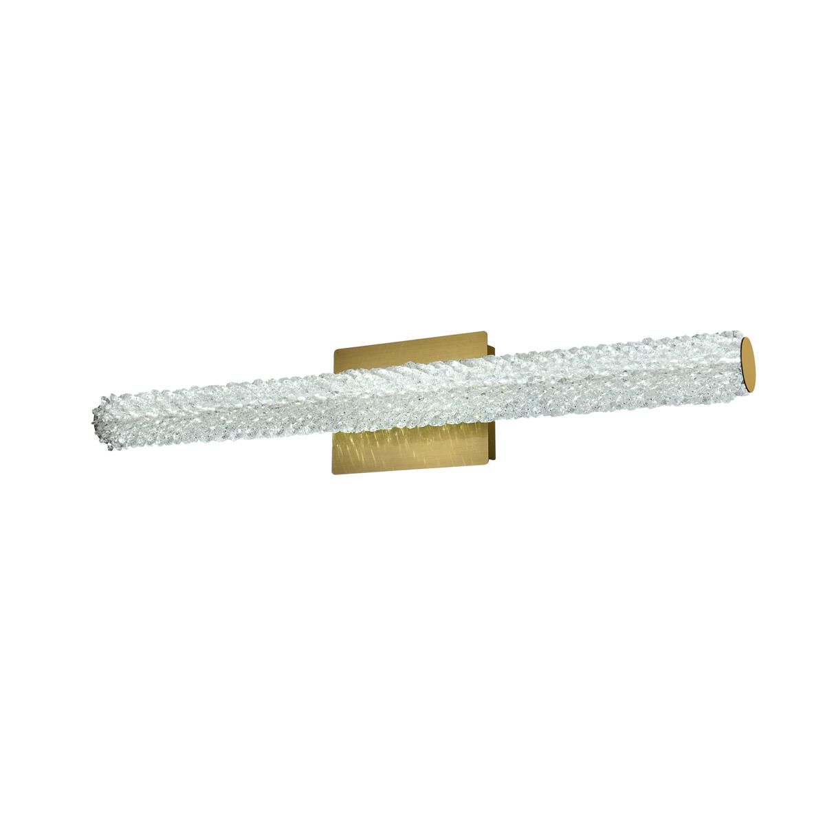 Shown in Satin Gold finish and Clear Royal Cut crystal