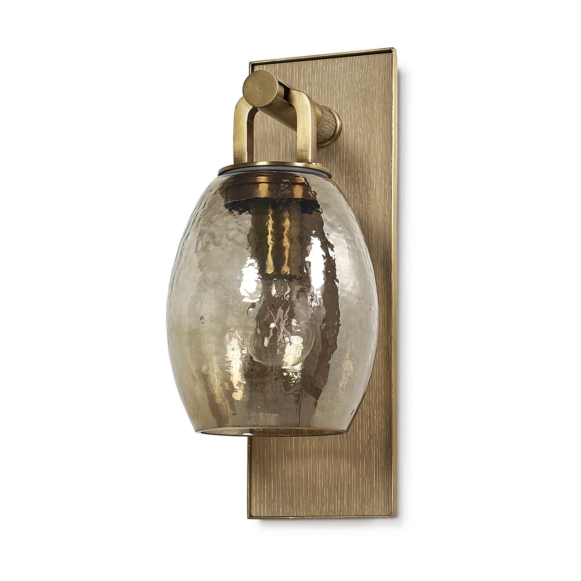 Shown in Brass and Natural Oak finish