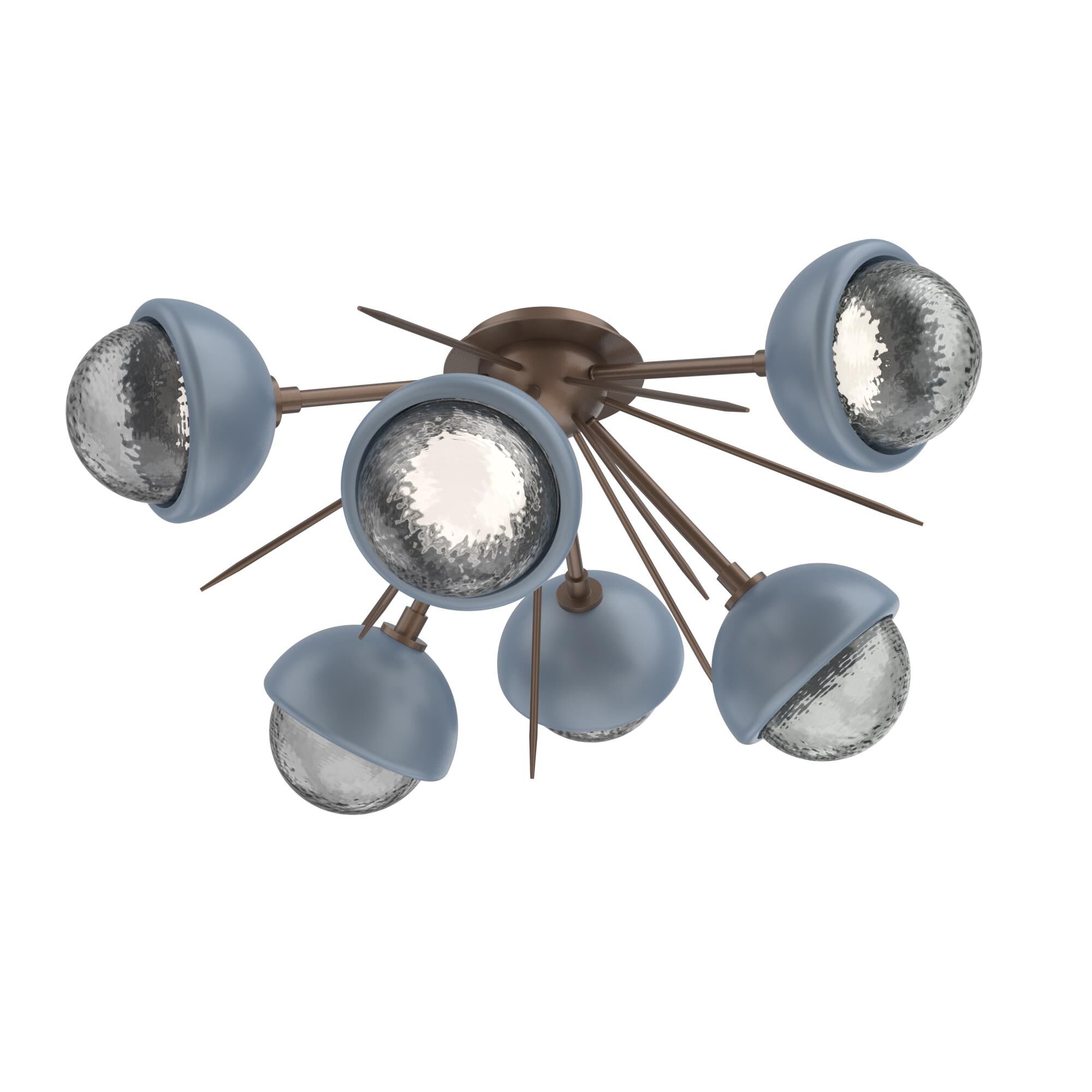 Levi Wilson Cabochon 28 Inch Semi Flush Mount by Hammerton Studio