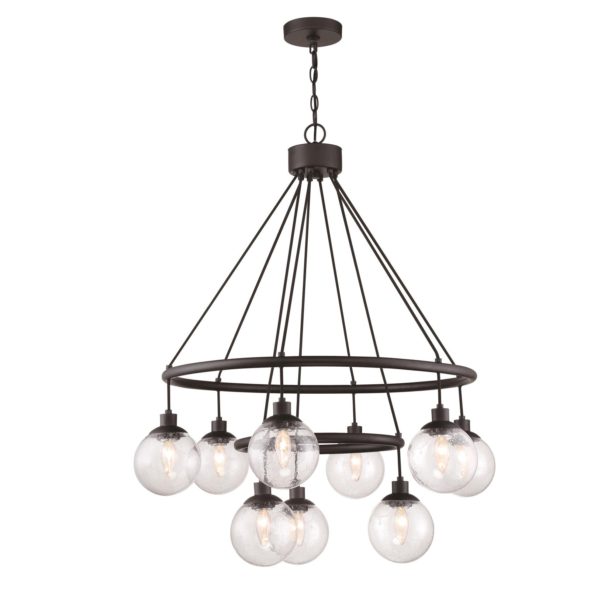 Que 31 Inch 9 Light Chandelier by Craftmade