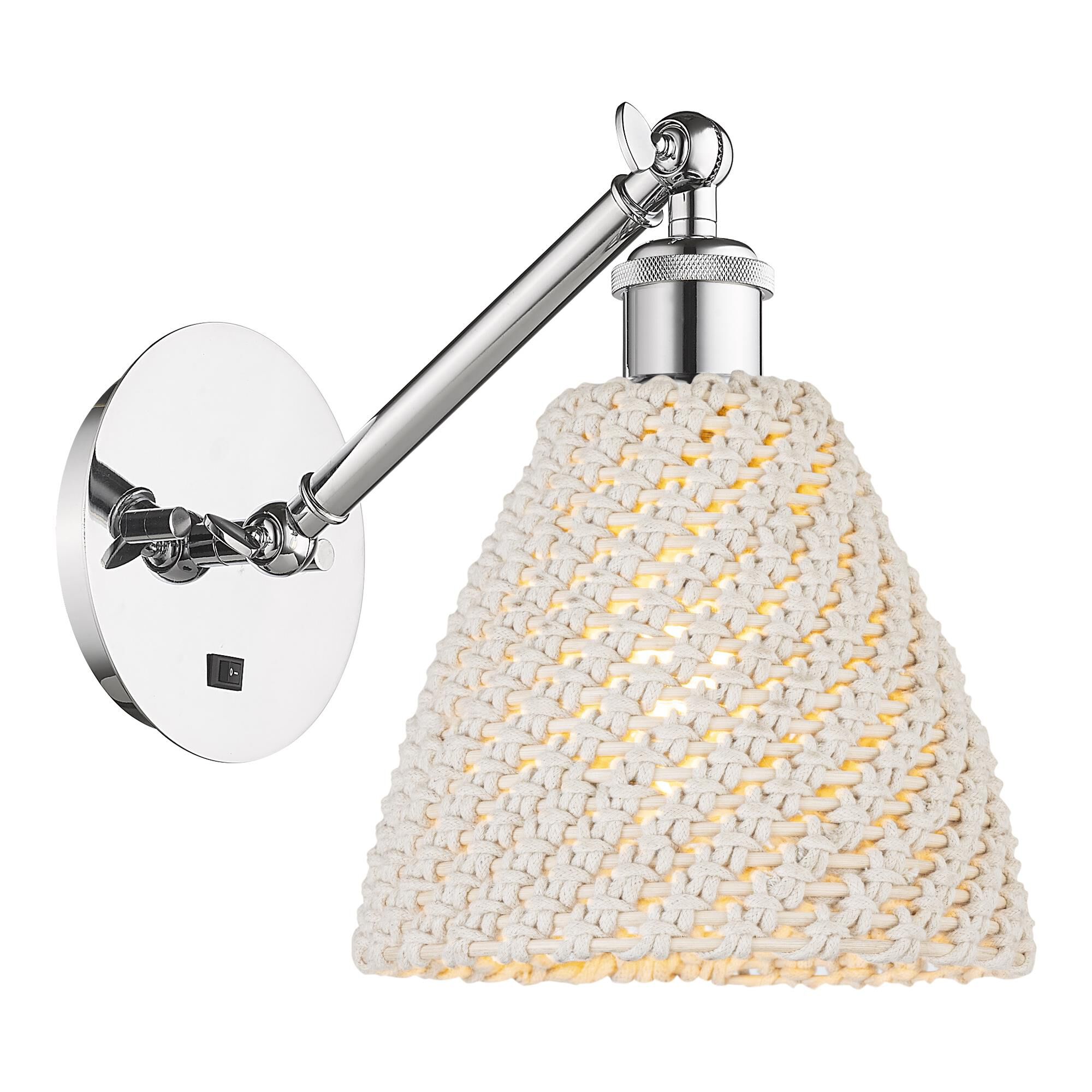 Shown in Polished Chrome finish and Natural shade