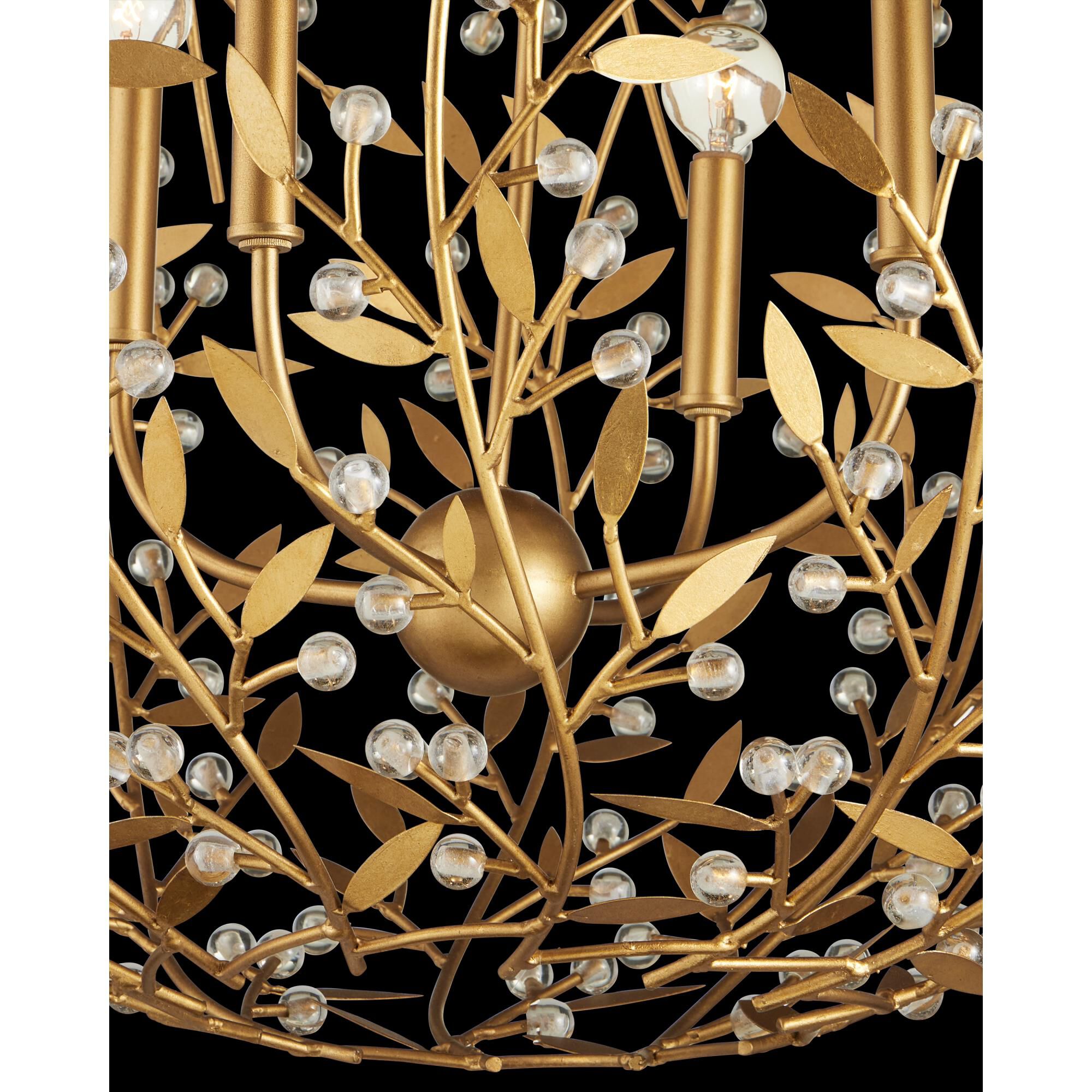 Shown in Clear, Contemporary Gold Leaf and Contemporary Gold finish