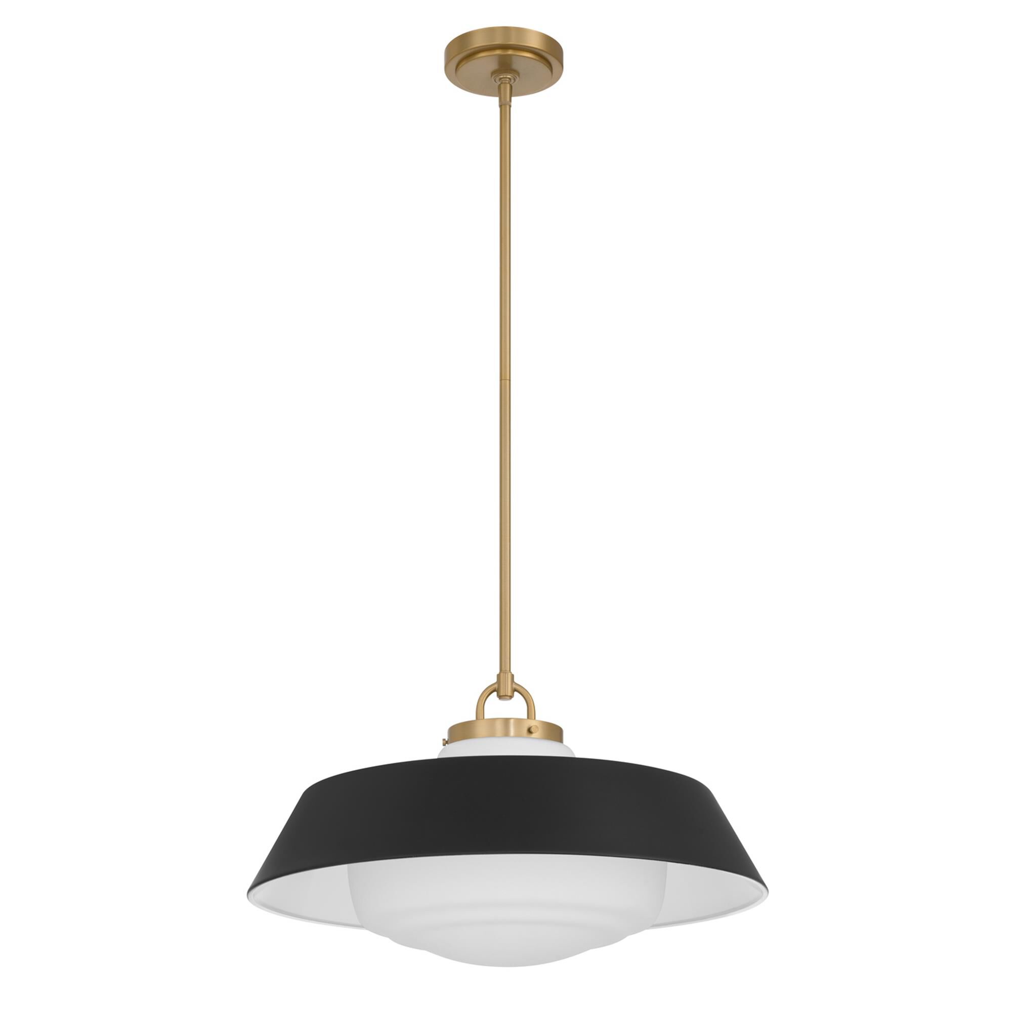 Shown in Vibrant Gold finish and Steel glass and Steel shade