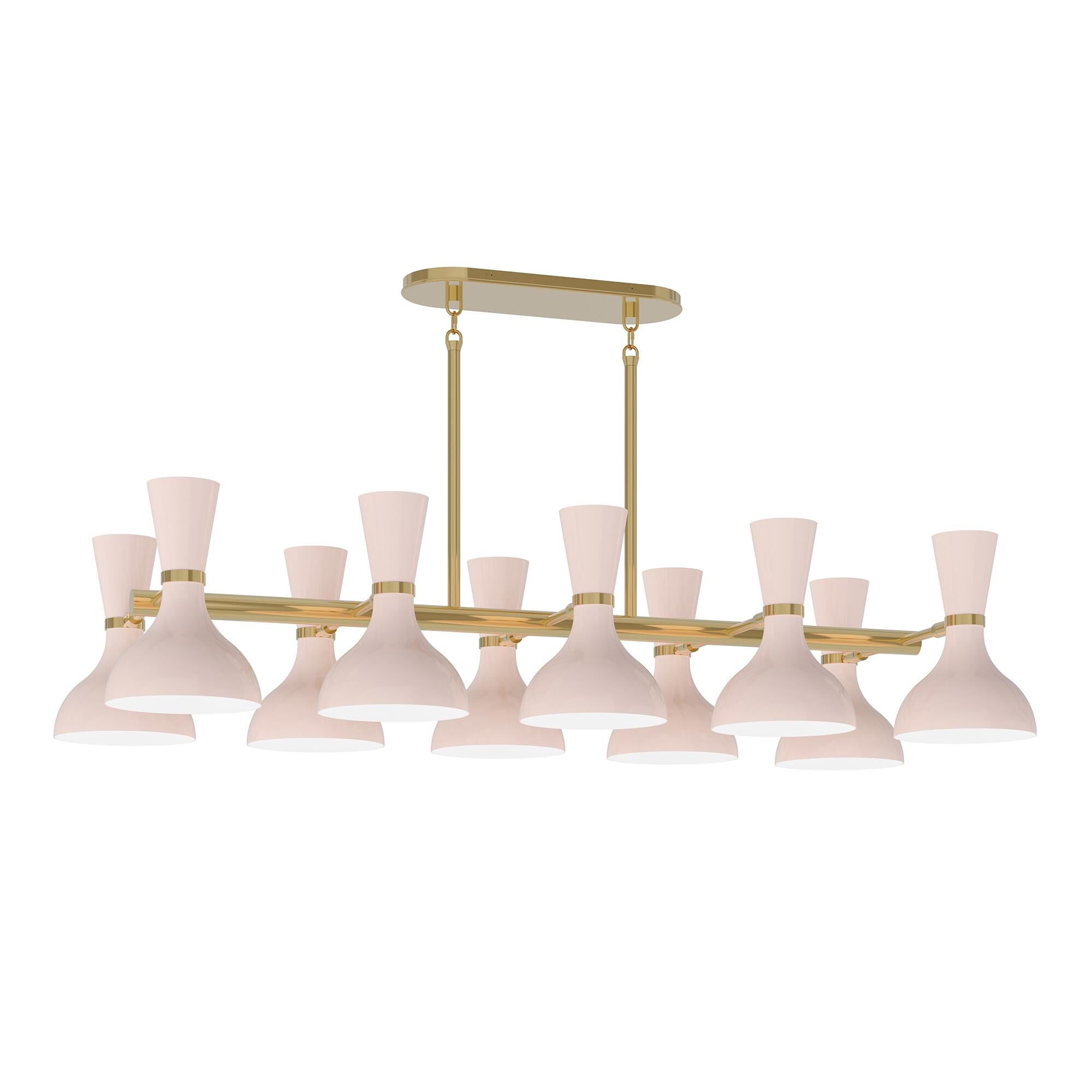 Shown in Gold finish and Rose Water shade