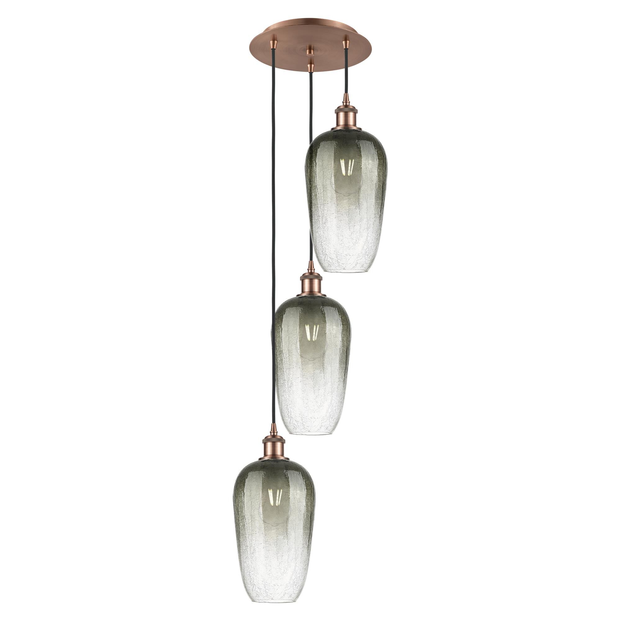 Shown in Antique Copper finish and Slate glass