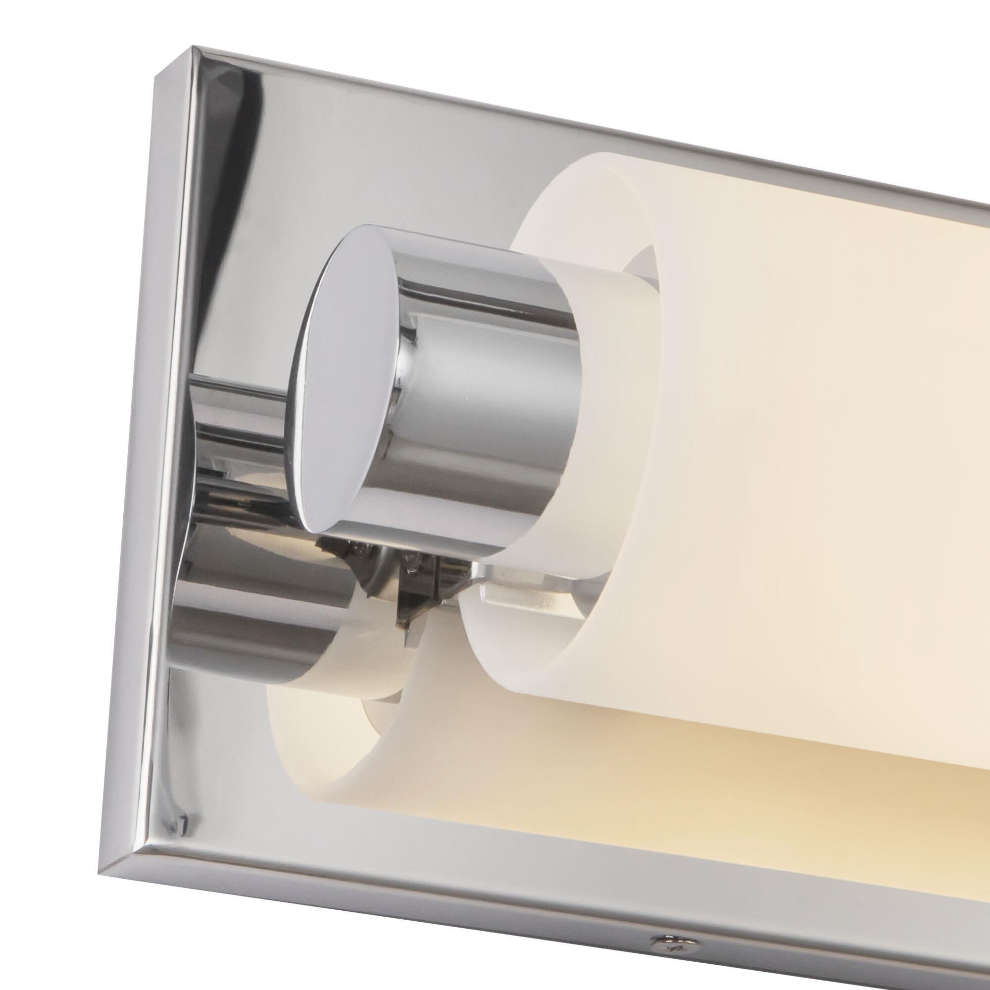 Shown in Chrome finish and Matte Opal glass