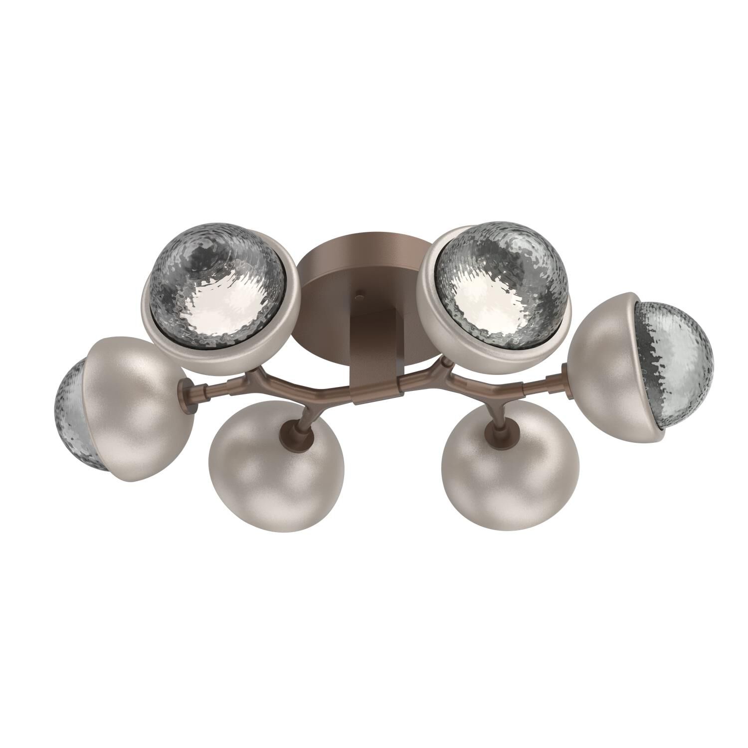Shown in Burnished Bronze finish and Smoke glass and Beige Silver accent
