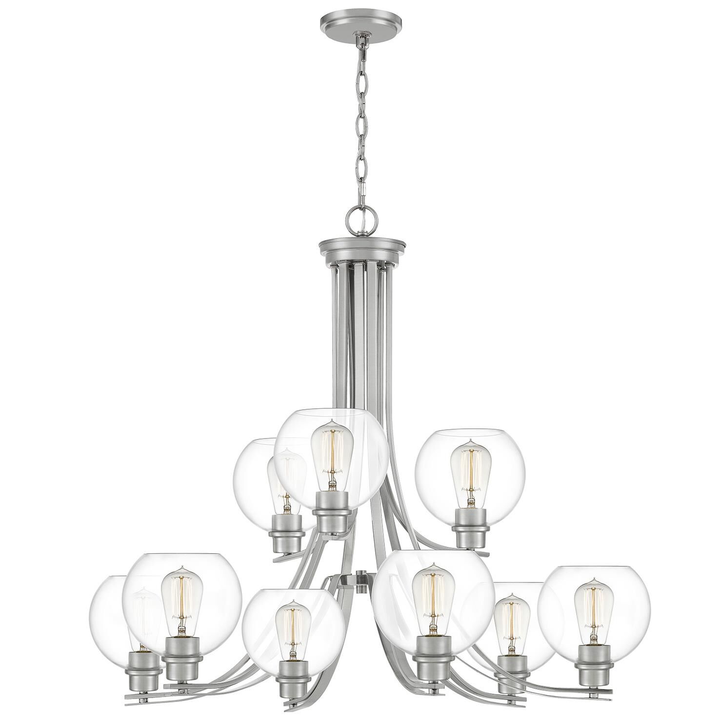 Pruitt 34 Inch 9 Light Chandelier by Quoizel