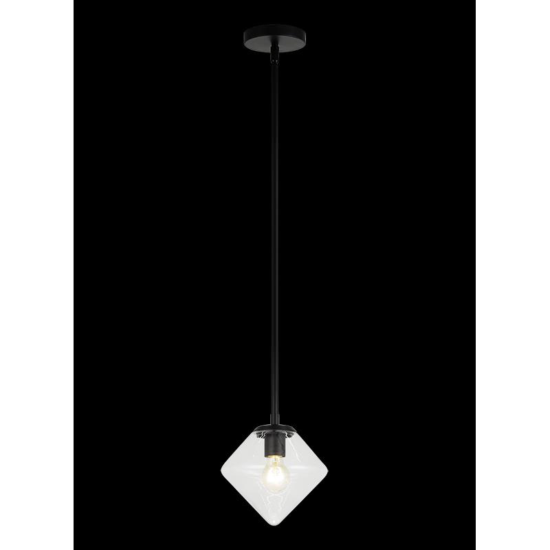 Shown in Black finish and Clear glass