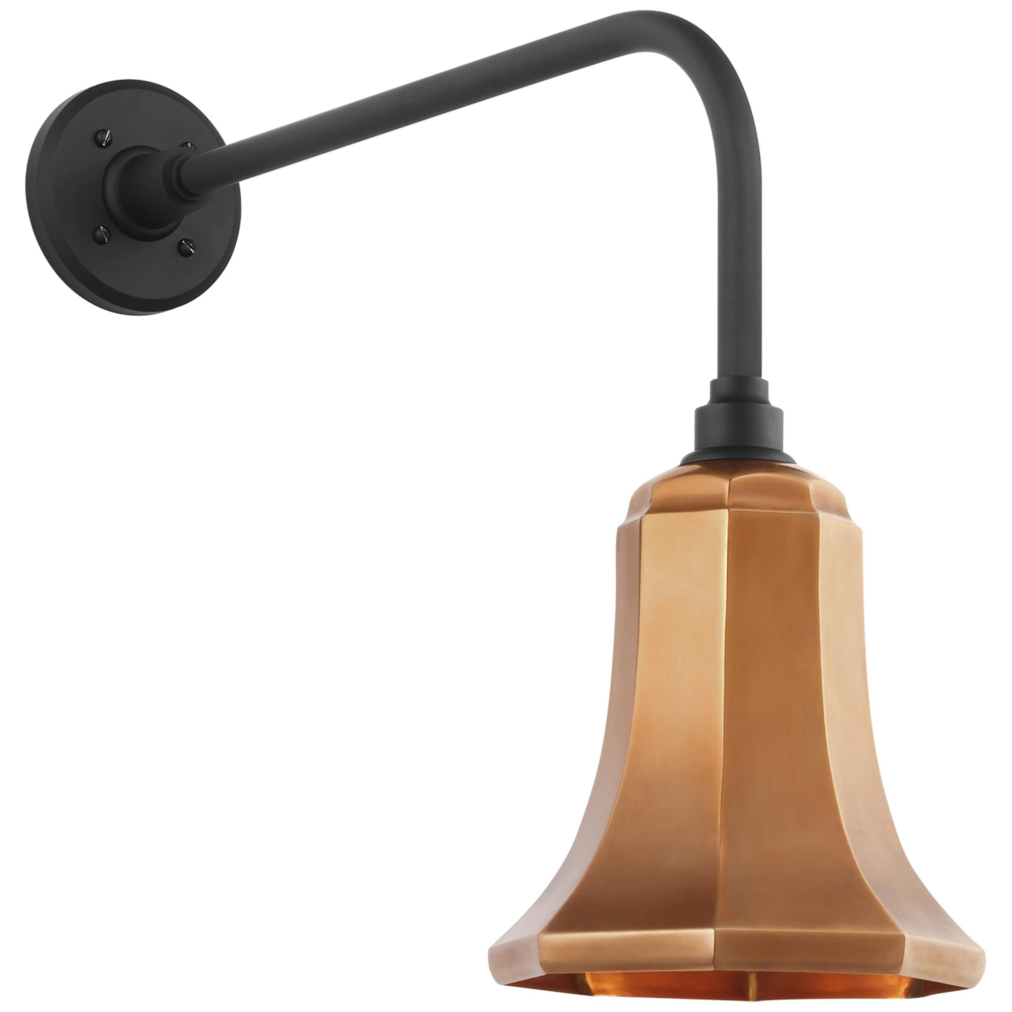 Shown in Matte Black finish and Copper shade