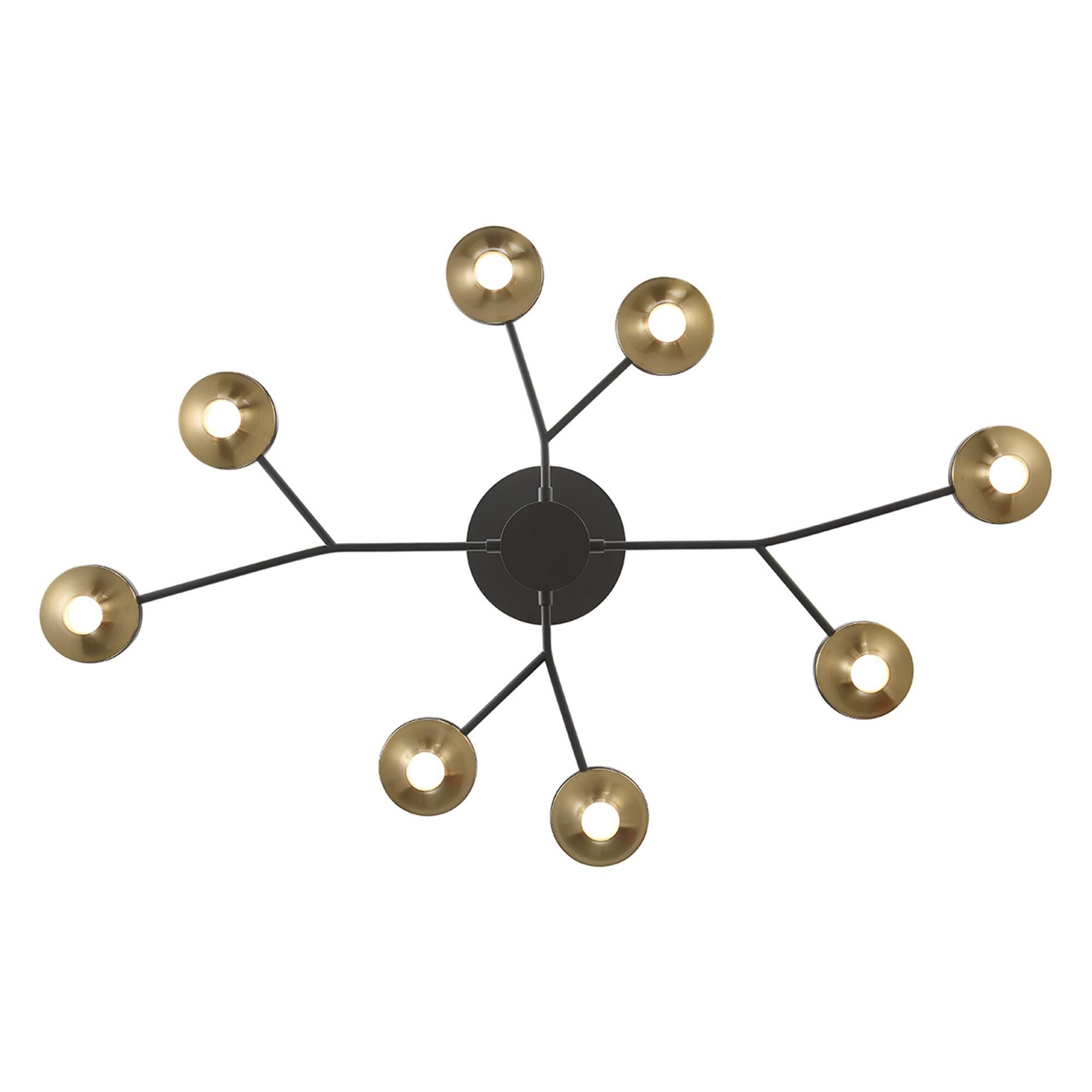 Shown in Black and Brass finish and Etched glass