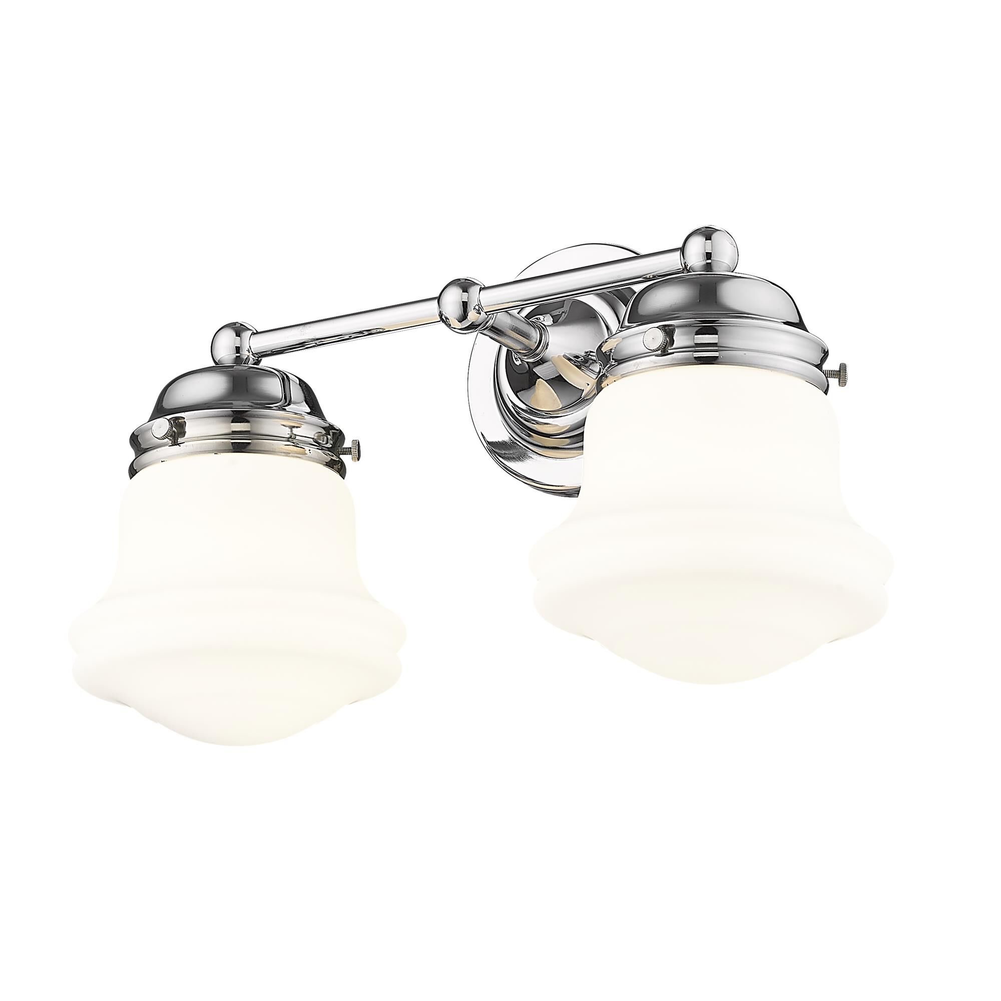 Shown in Chrome finish and Matte Opal glass and Matte Opal shade