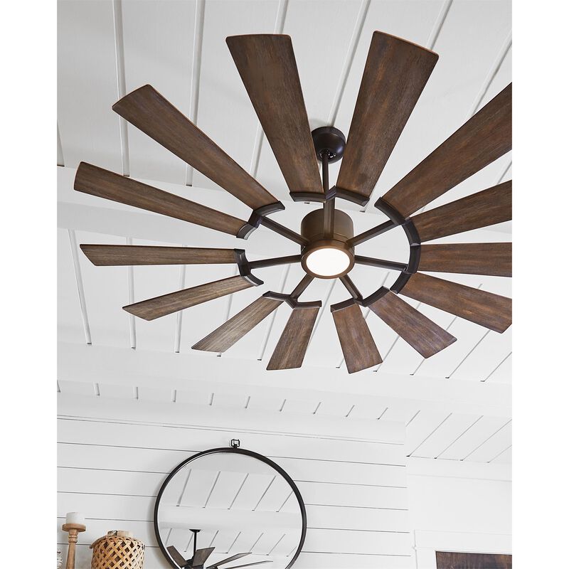 Prairie 62 Inch Ceiling Fan with Light Kit by Visual Comfort Fan