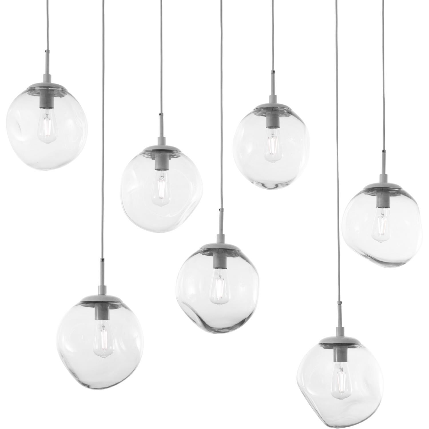 Levi Wilson Nebula 50 Inch 7 Light Linear Suspension Light by Hammerton Studio