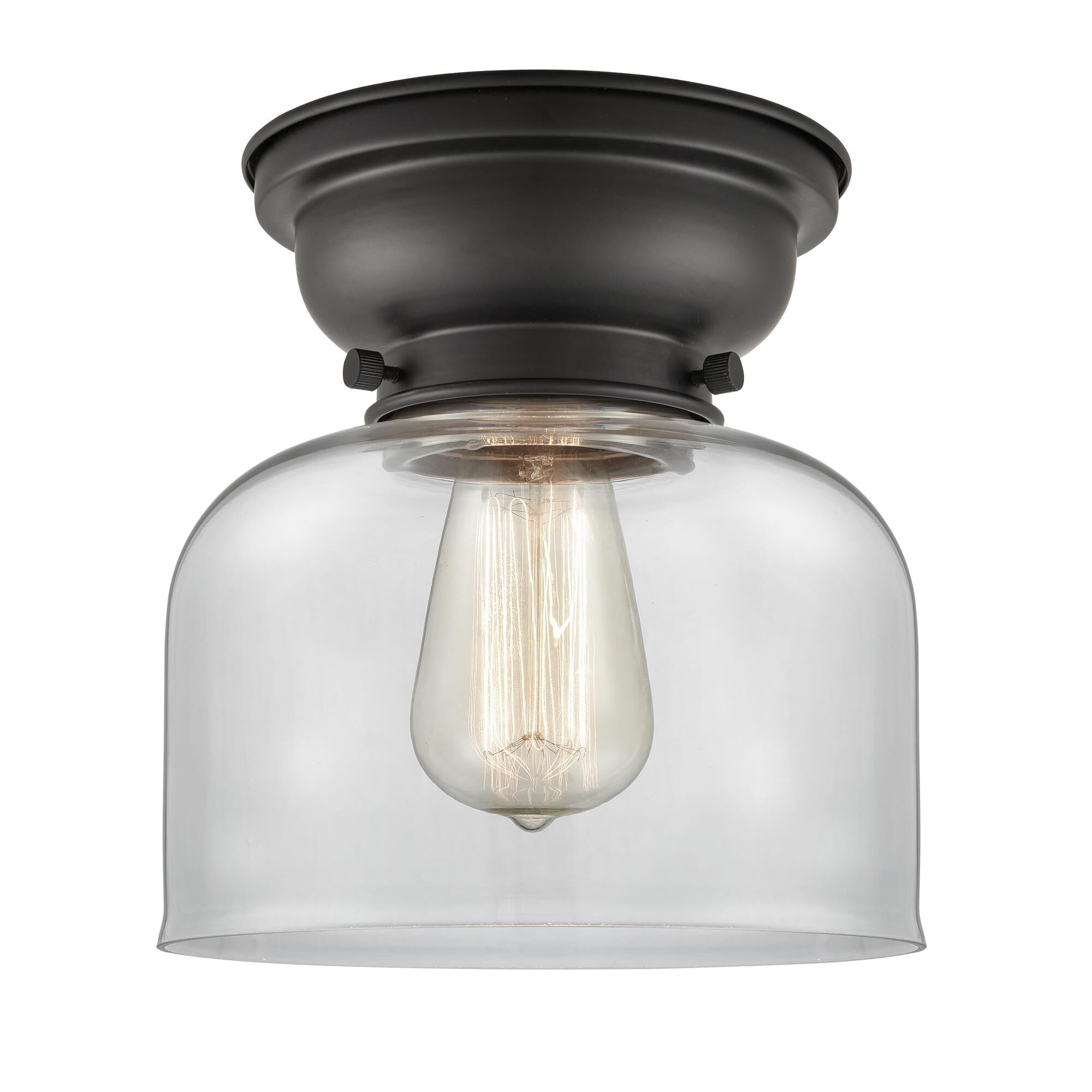 Shown in Matte Black finish and Clear glass
